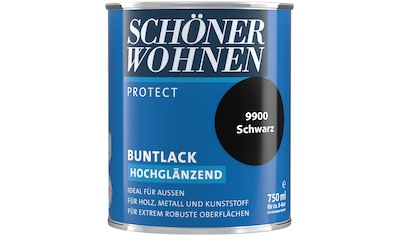 SCHÖNER WOHNEN-Kollektion Lack »Protect Buntlack«, (1), 750 ml, schwarz, hochglänzend,... kaufen