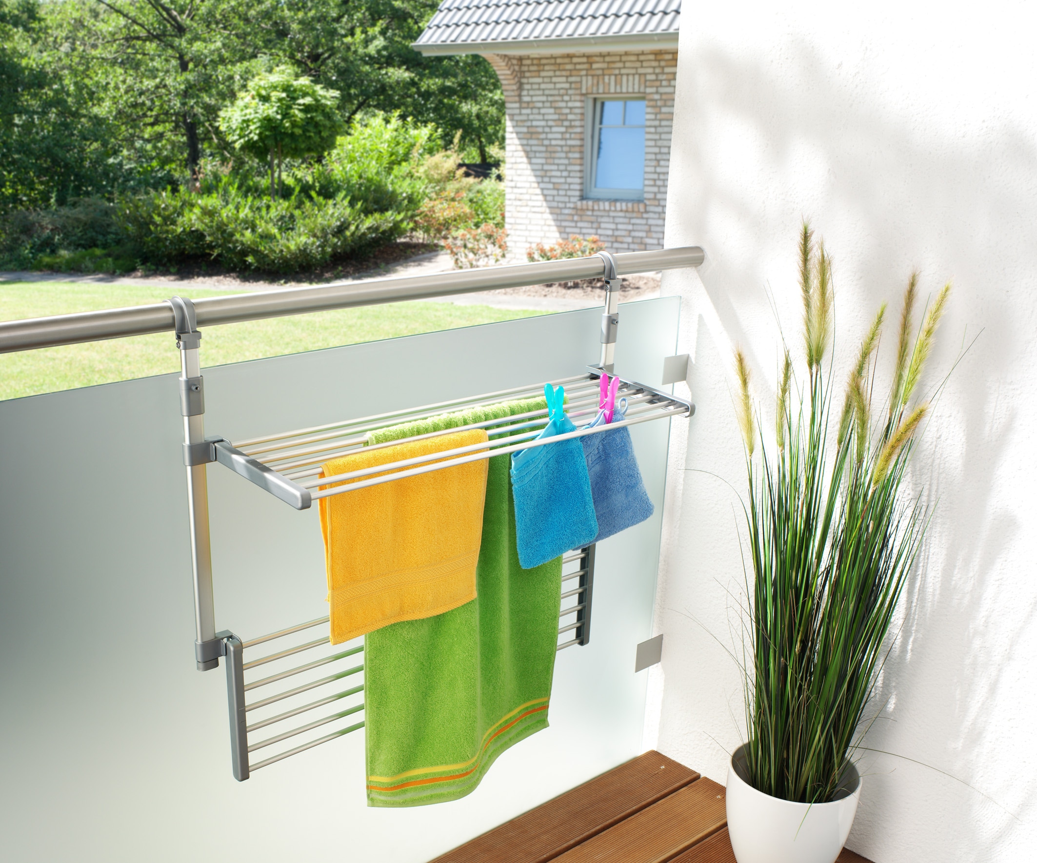 Ruco Balkonwäschetrockner »Balkontrockner, 10m Trockenlänge« Wäschetrockner, Hängetrockner, rostfrei, Aluminium, Made in Germany
