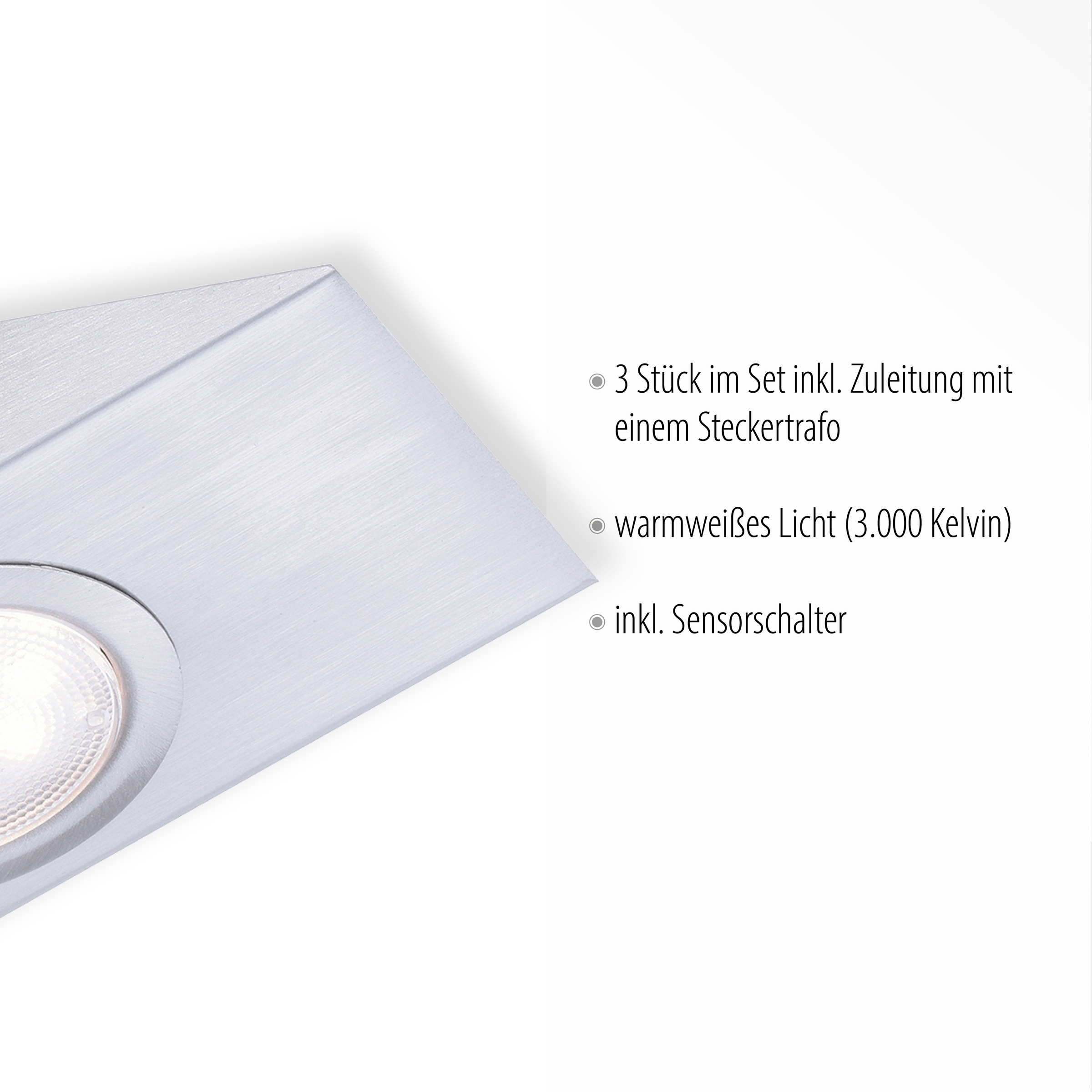 JUST LIGHT Unterschrankleuchte »THEO«, 3 flammig, Leuchtmittel LED-Board | LED fest integriert, LED Unterbauleuchte, Küchenlampe, Küchenbeleuchtung