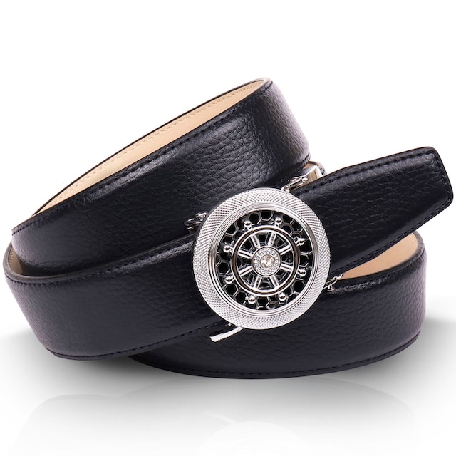 Anthoni Crown Ledergürtel, mit silberfarbener Automatik-Schließe und  drehendem Steuerruder online kaufen | UNIVERSAL