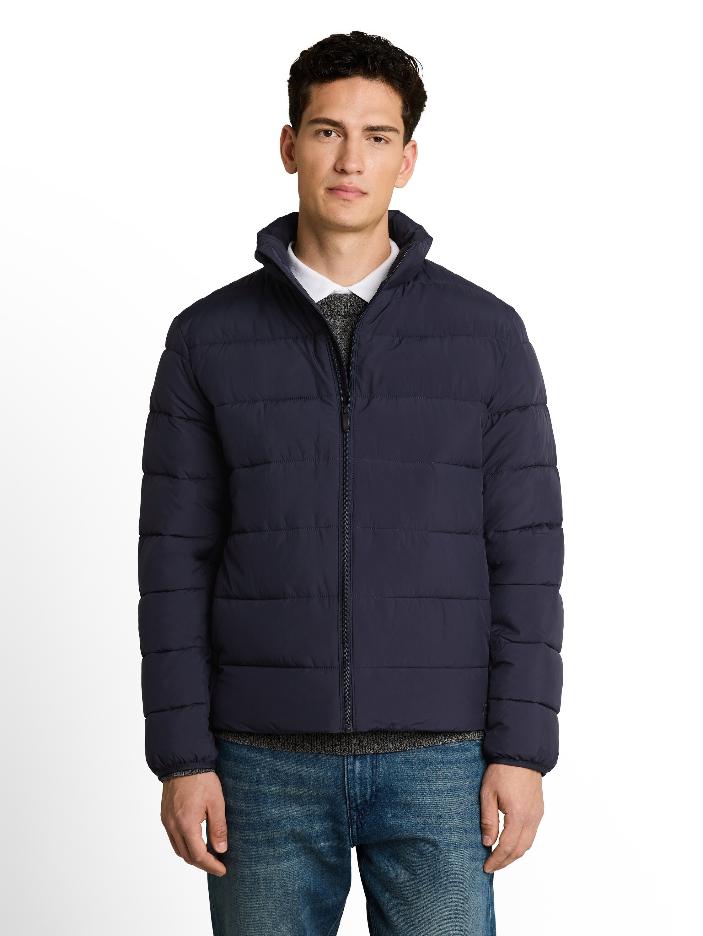 TOM TAILOR Denim Steppjacke mit Reißverschluss, aus Polyester