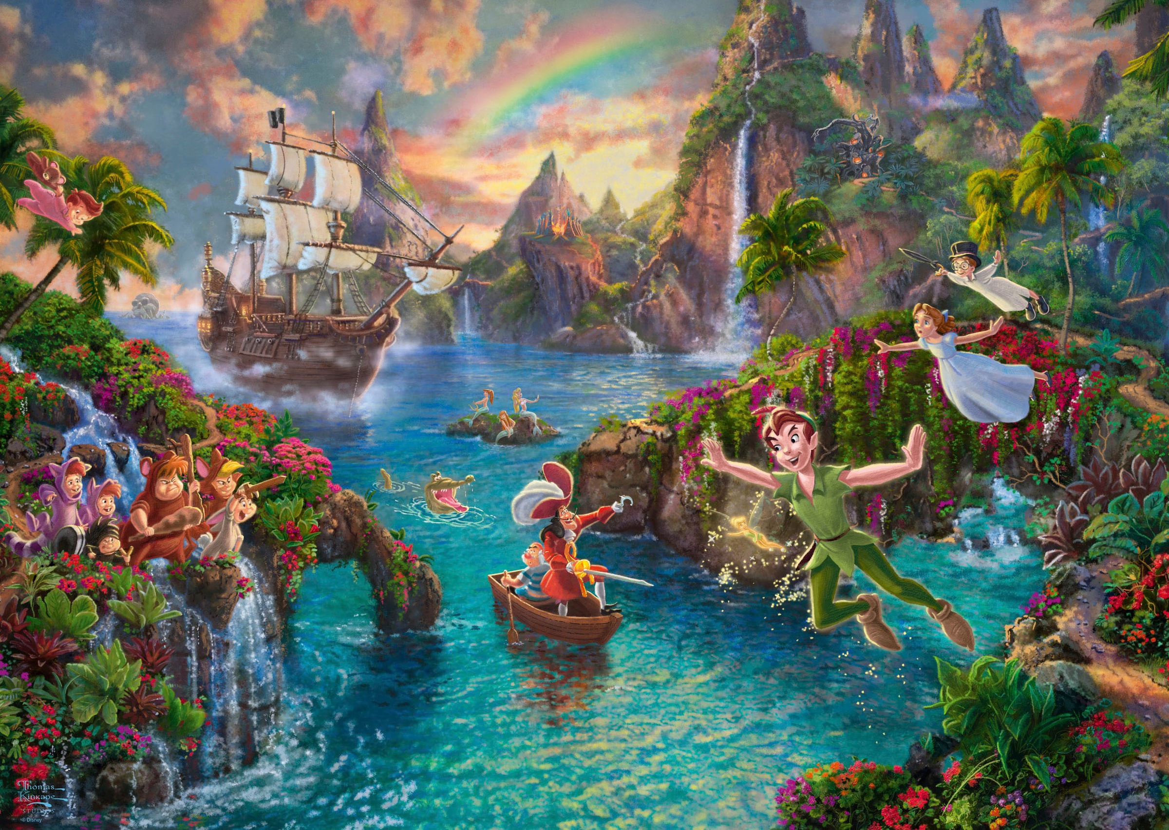 Schmidt Spiele Puzzle »Disney, Peter Pan von Thomas Kinkade«, (1000 tlg.)