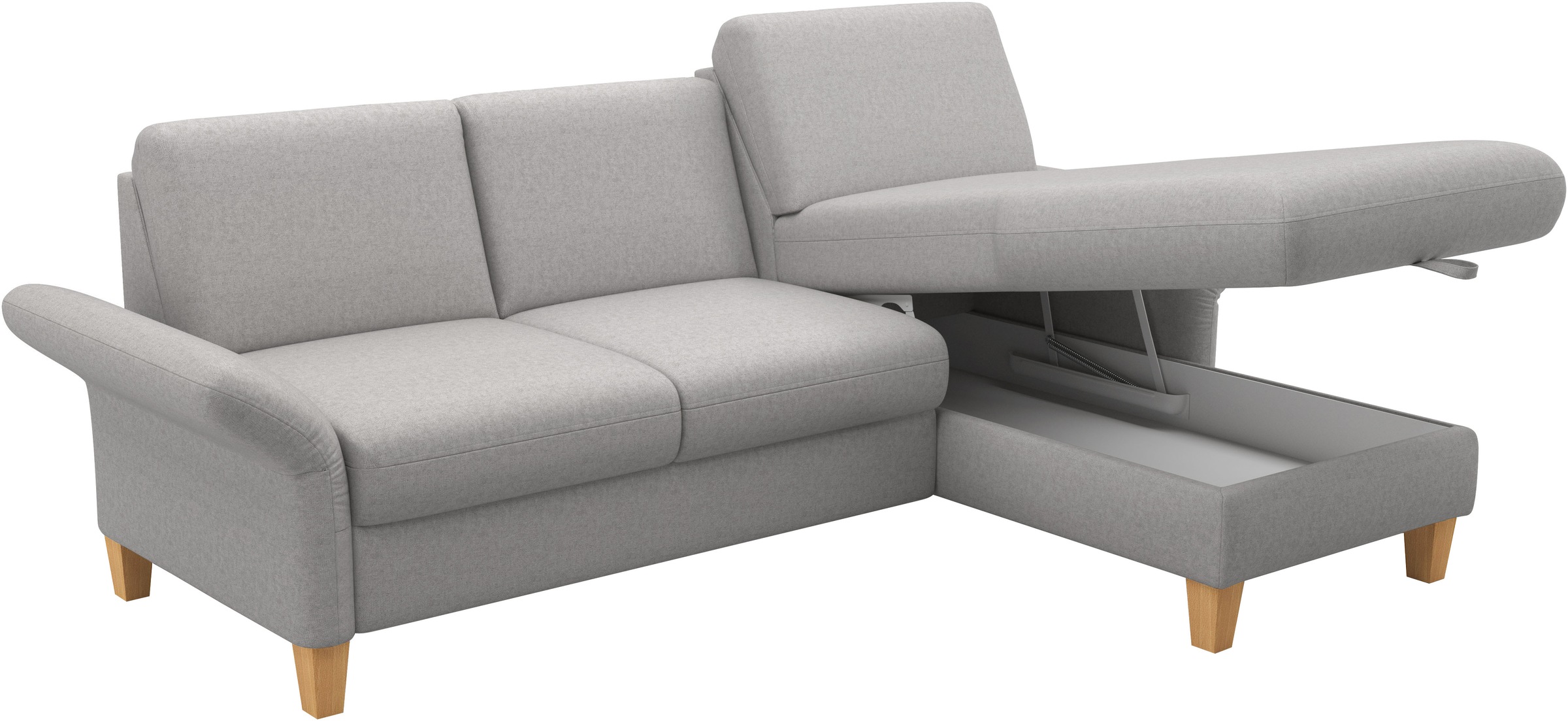 Home affaire Ecksofa »Rochelle, L-Form«, wahlweise mit Armteilverstellung, Bettfunktion und Bettkasten