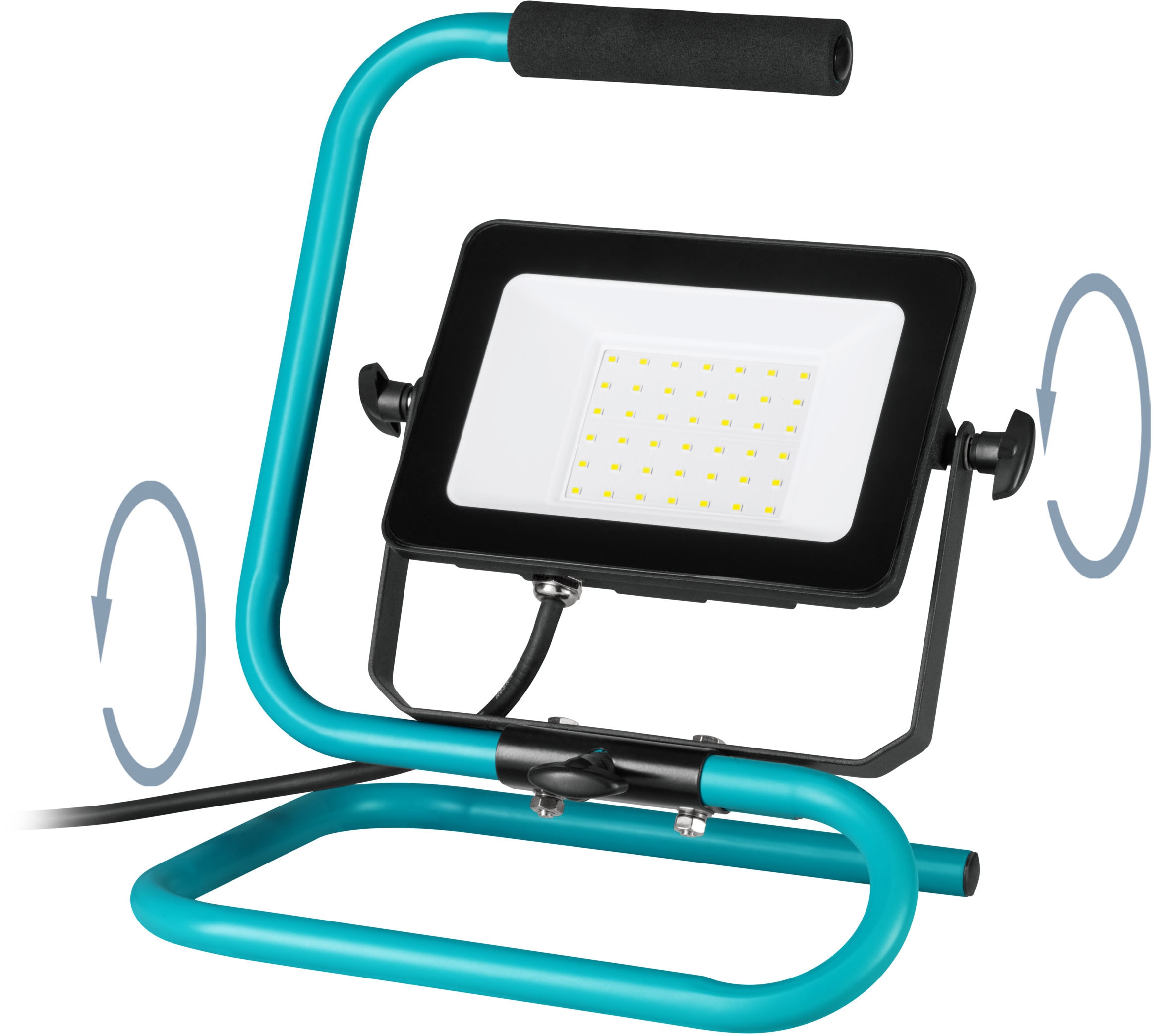 EGLO Deckenstrahler »AVELAR Strahler - Alu, Kunststoff - LED - 30W - IP65« LED-Modul 1 Stk. Neutralweiß LED Baustrahler, Arbeitsleuchte, Arbeitsscheinwerfer, L27xB21xH31,5 cm