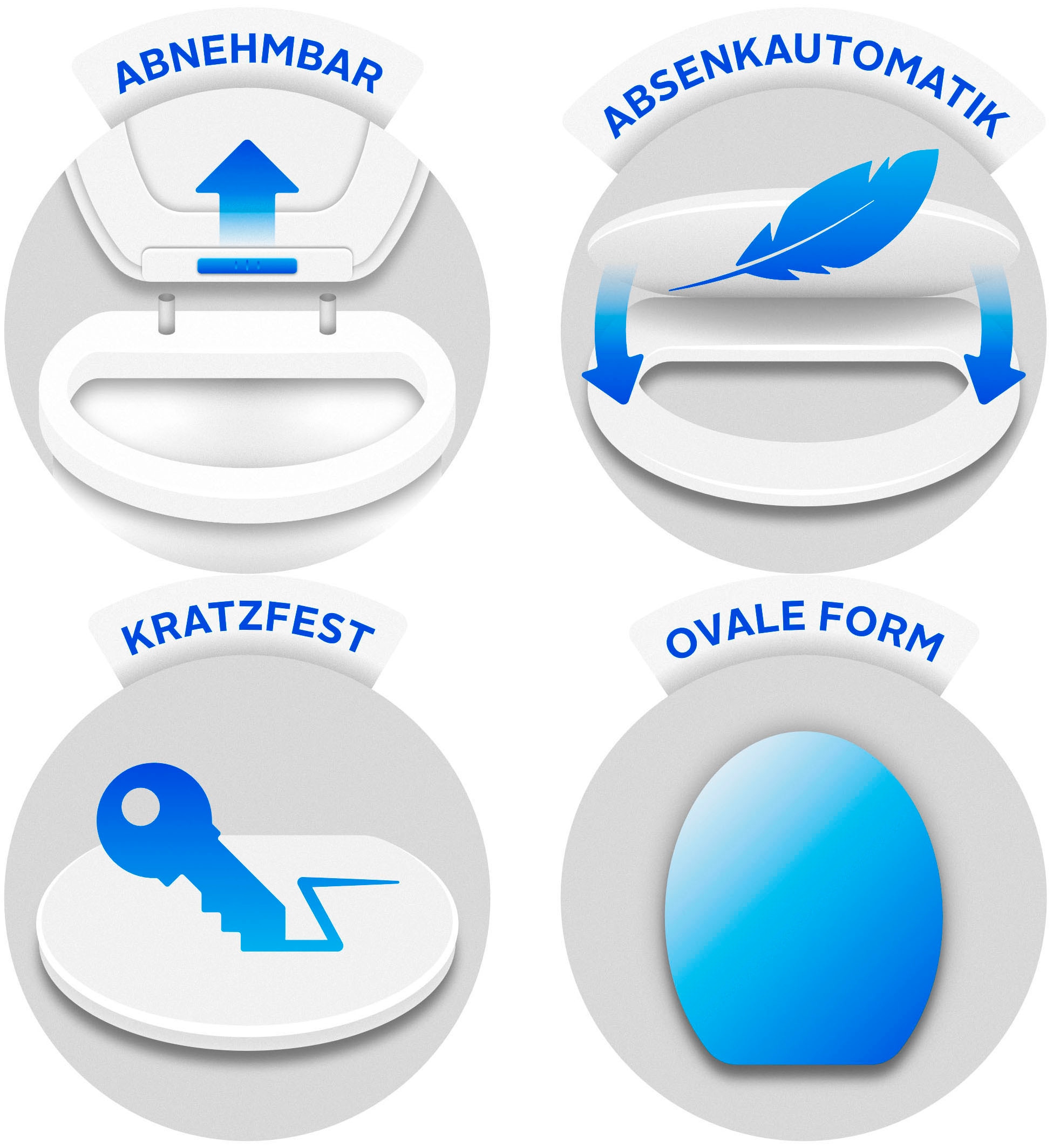 WENKO WC-Sitz »Slate Rock« mit Relief, aus antibakteriellem Duroplast