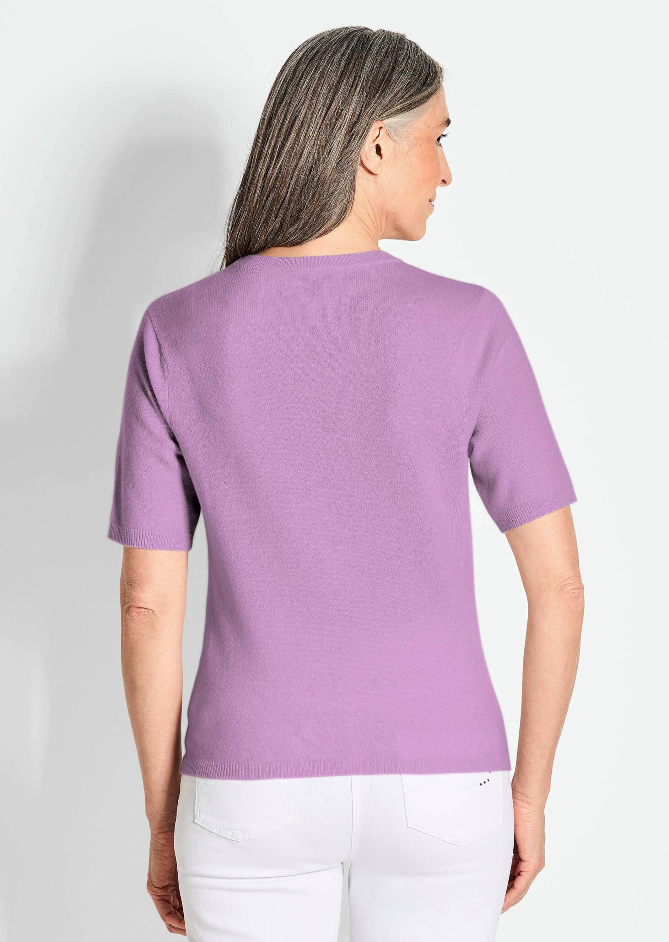 GOLDNER Kurzarmpullover »Halbarmpullover mit Rundhals aus Kaschmir«