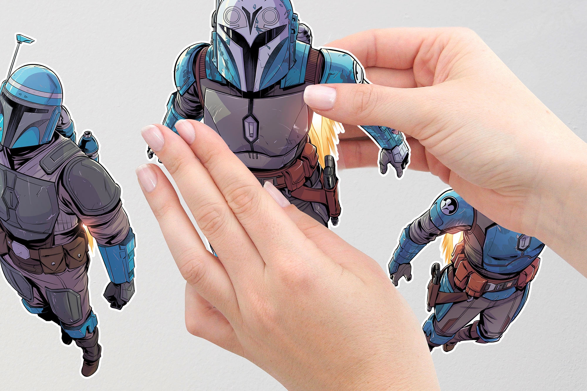 Komar Wandtattoo »Mandalorian Iconic Figures - Größe 100 x 70 cm«, (12 St.), selbstklebend, Wandsticker, Kinderzimmer