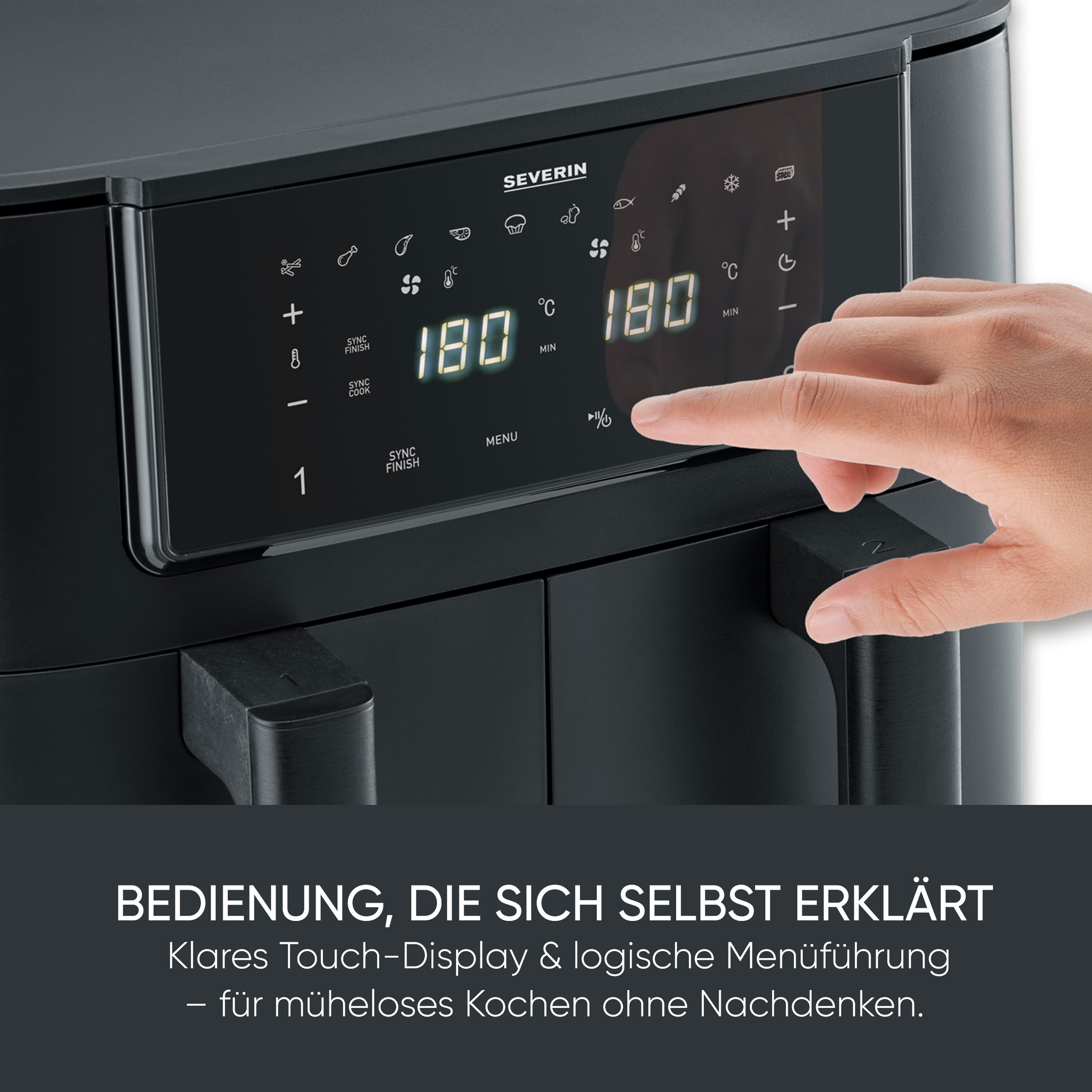 Severin Heißluftfritteuse »FR 2463     2 x 4 l "Dual"« 2600 W