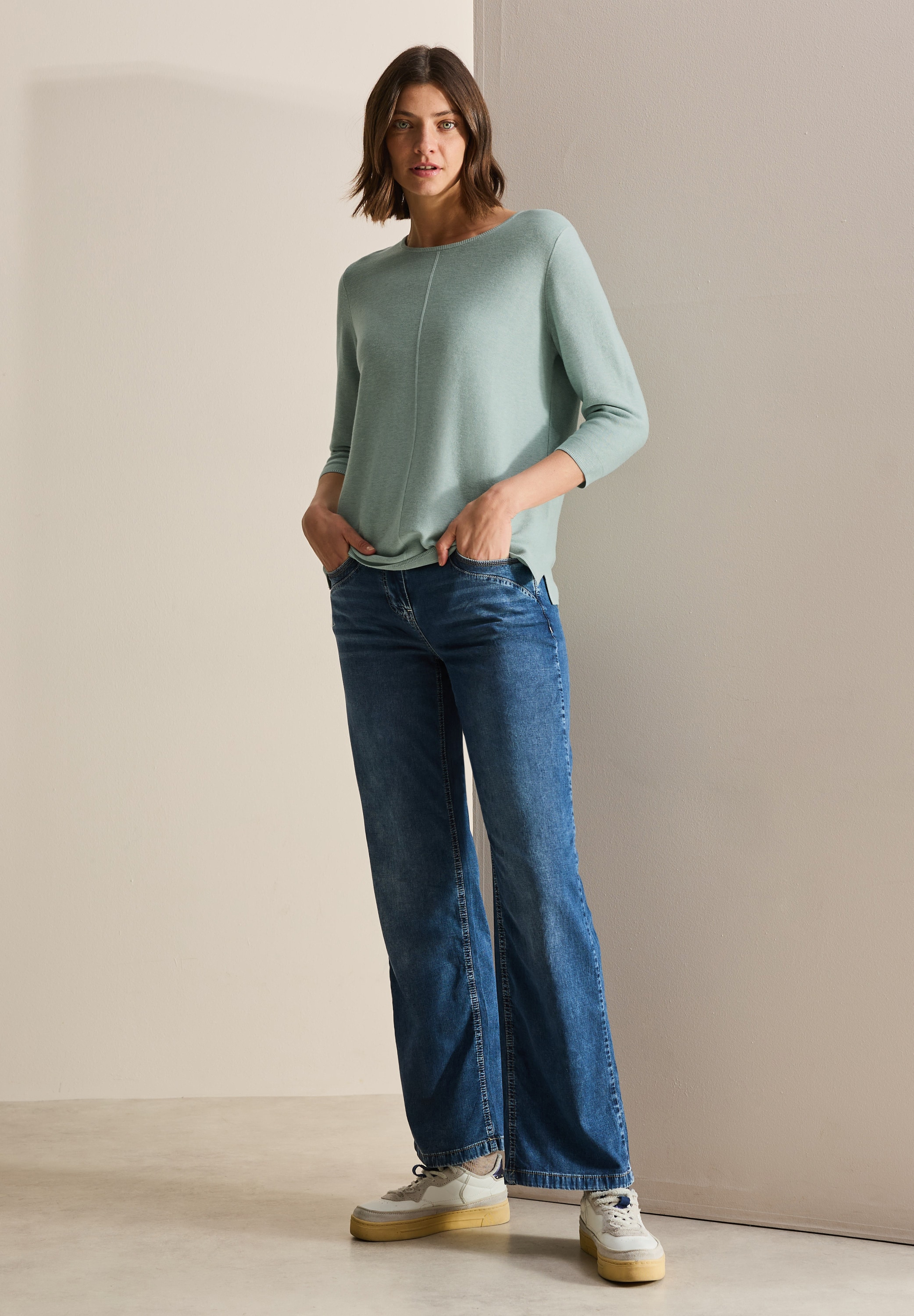 Cecil Strickpullover, mit 3/4-Arm und Rundhals