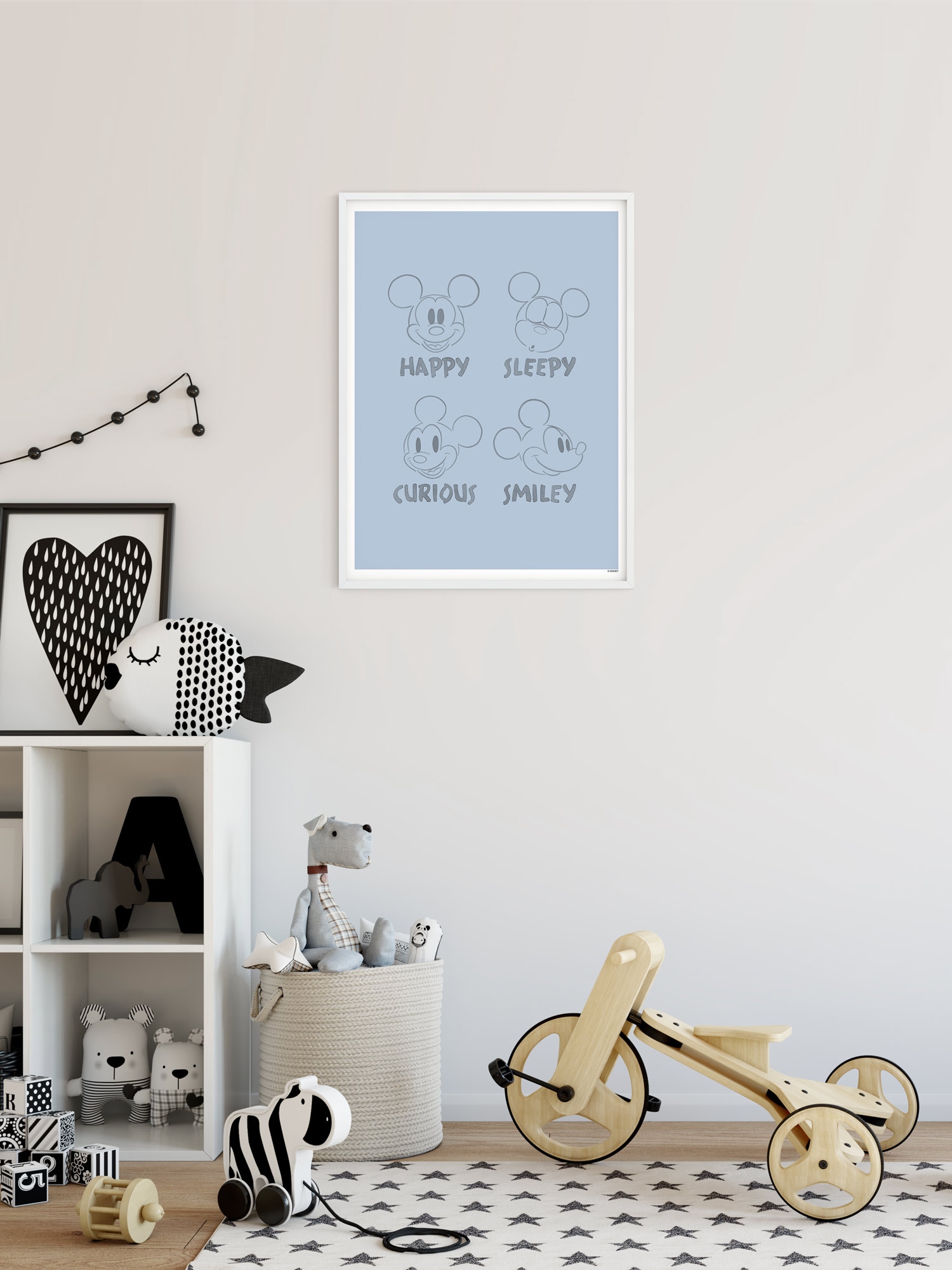 Komar Poster »Mickey 3 Emotions«, St.), | mit Wohnzimmer Jahren Kinderzimmer, Blue (1 Schlafzimmer, online kaufen XXL Garantie