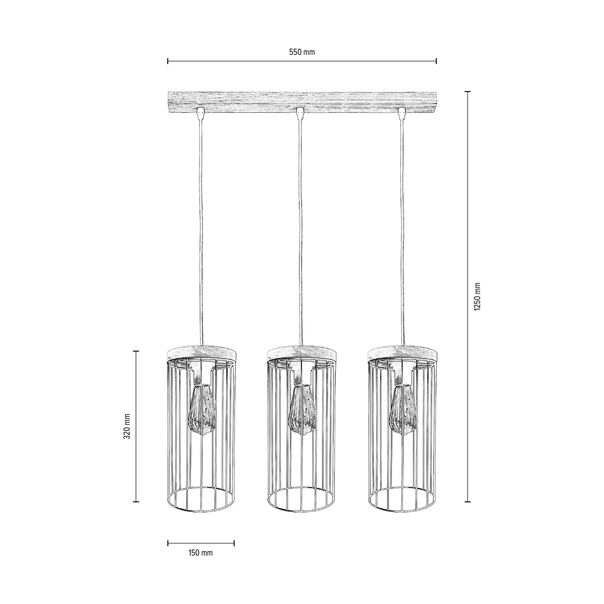 Schirm kaufen XXL LIGHTING MAX«, Pendelleuchte 3 »TIMEO | BRITOP Jahren Hängeleuchte, aus mit Garantie Eichenholz mit Metall, Trendiger online WOOD