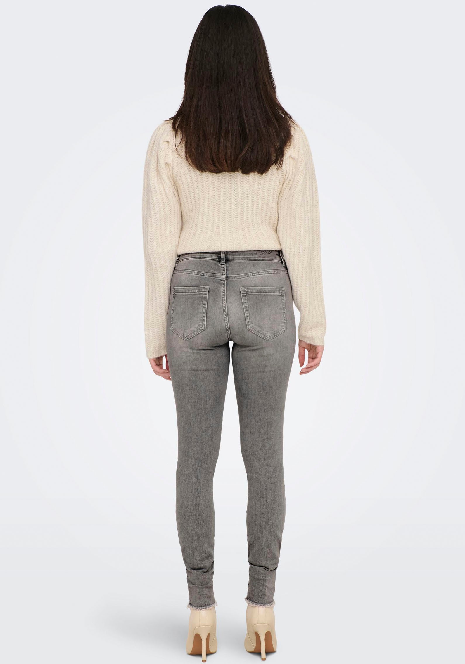 ONLY Skinny-fit-Jeans »ONLBLUSH MID SK AK RW DST DNM REA724NOOS«, mit Destroyed Effekt