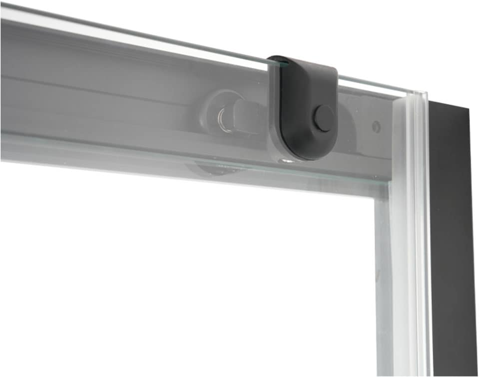 welltime Eckdusche »New Summer Black« verbessertes Rollensystem, schwarzer Aluminiumrahmen