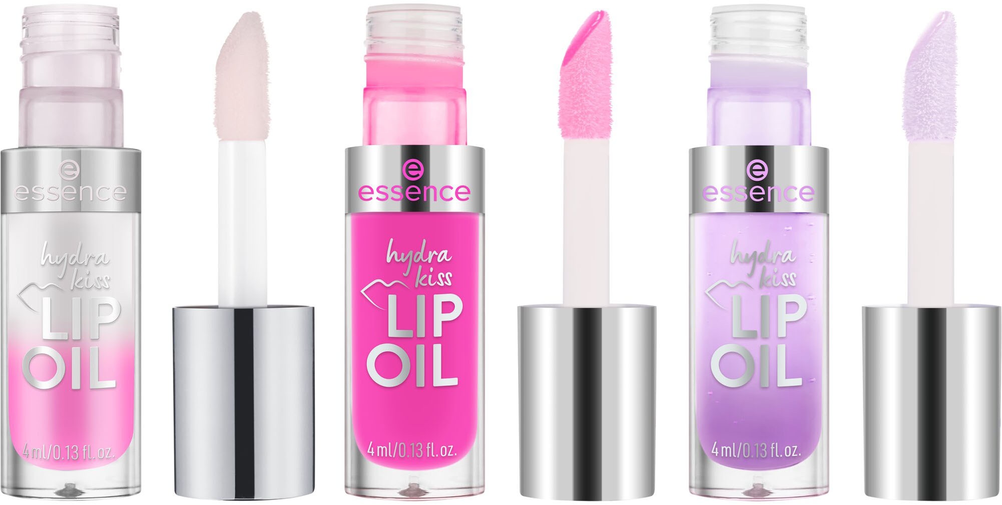 Essence Lippenstift-Set »hydra kiss LIP OIL trio«, (Set, 3 tlg.)