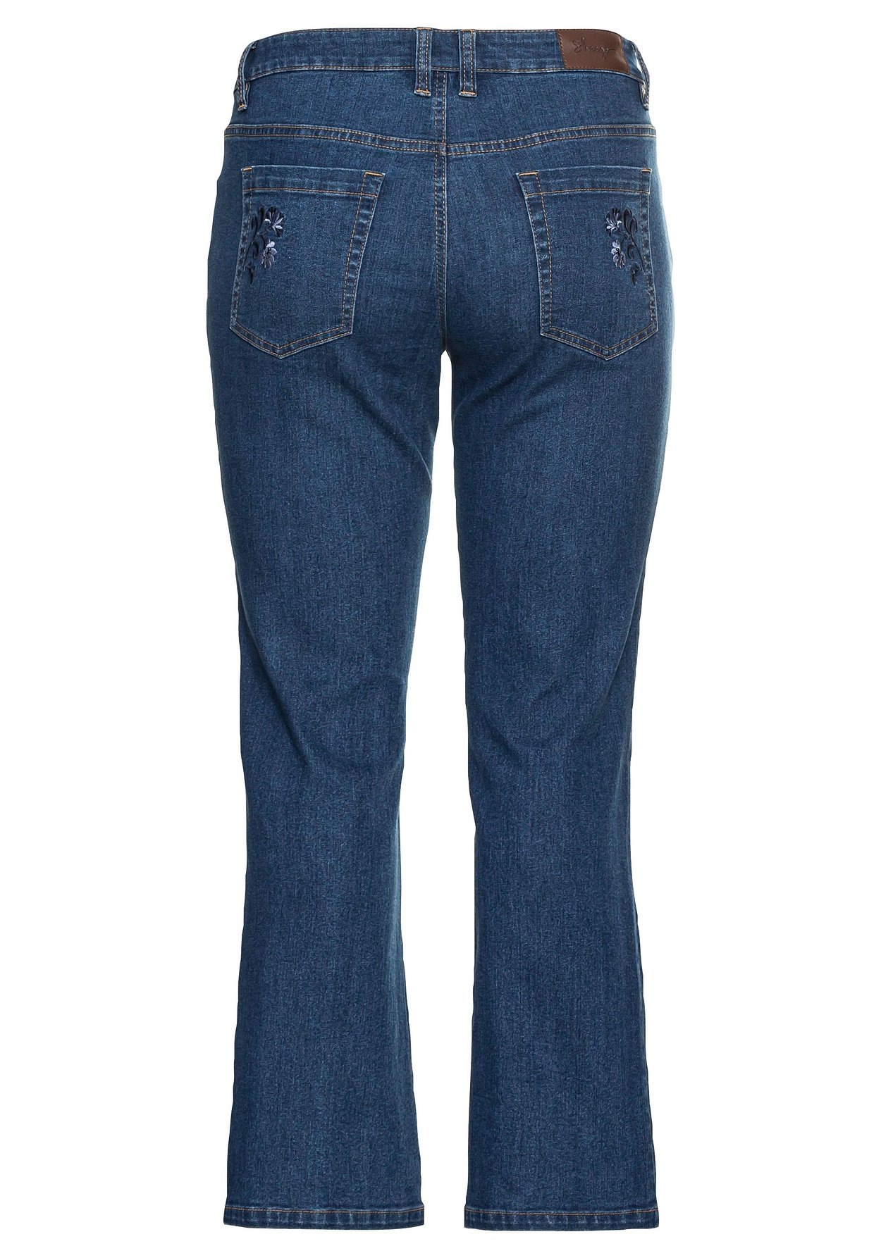 Sheego Bootcut-Jeans »Trachtenjeans im Trachtenlook mit abknöpfbarem Latz«