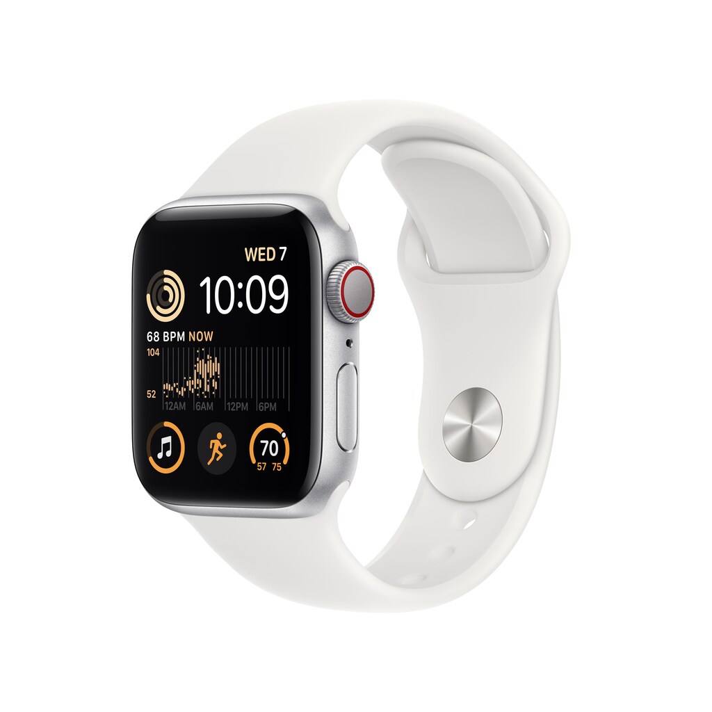 Apple Smartwatch »Apple Watch SE GPS + Cellular, Aluminium, 40 mm mit Sportarmband«