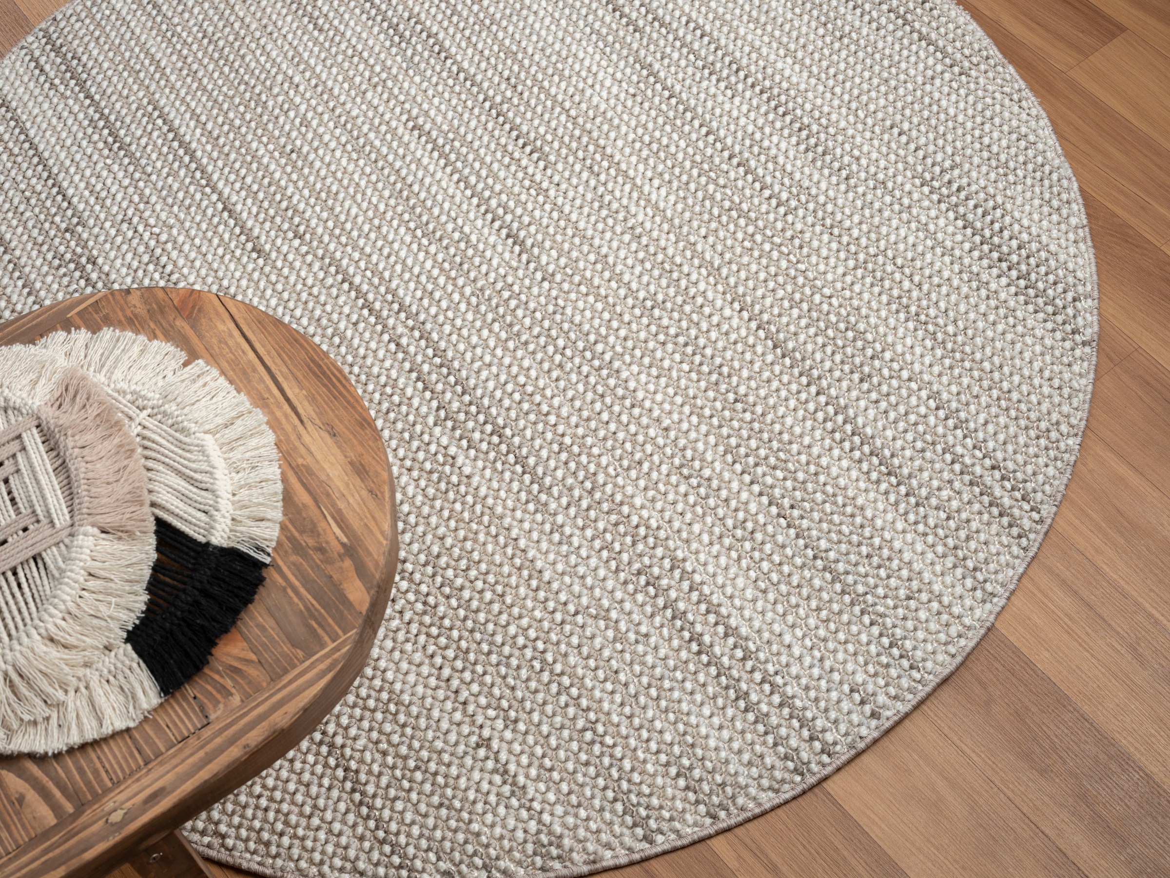 Myflair Möbel & Accessoires Teppich »Ava«, rund, 7 mm Höhe, Uni Farben, meliert, Sisal-Optik, auch in rechteckig erhältlich