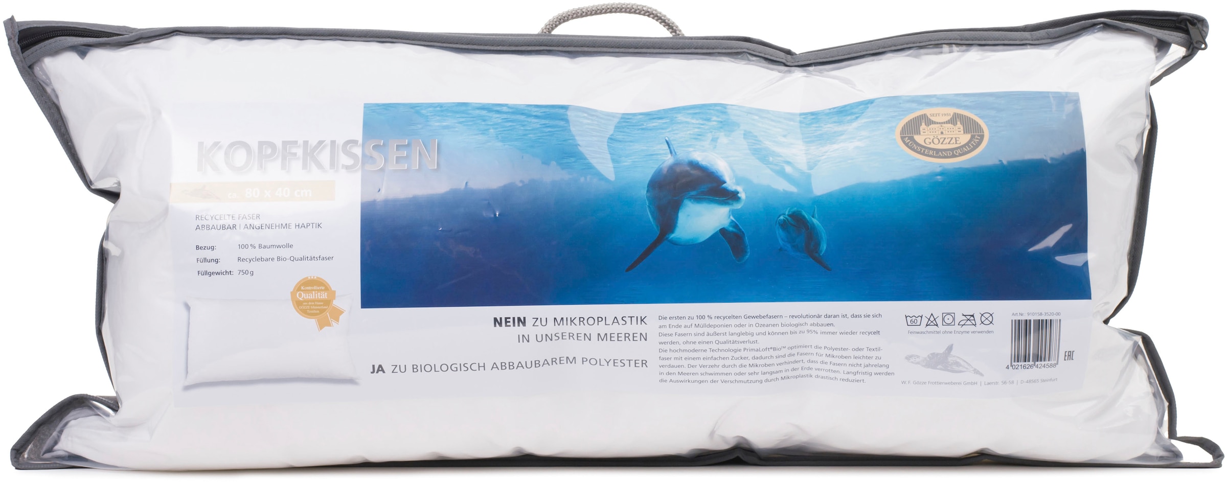 Gözze Kunstfaserkopfkissen »Prima Loft Kopfkissen« 1 Stk. tlg.