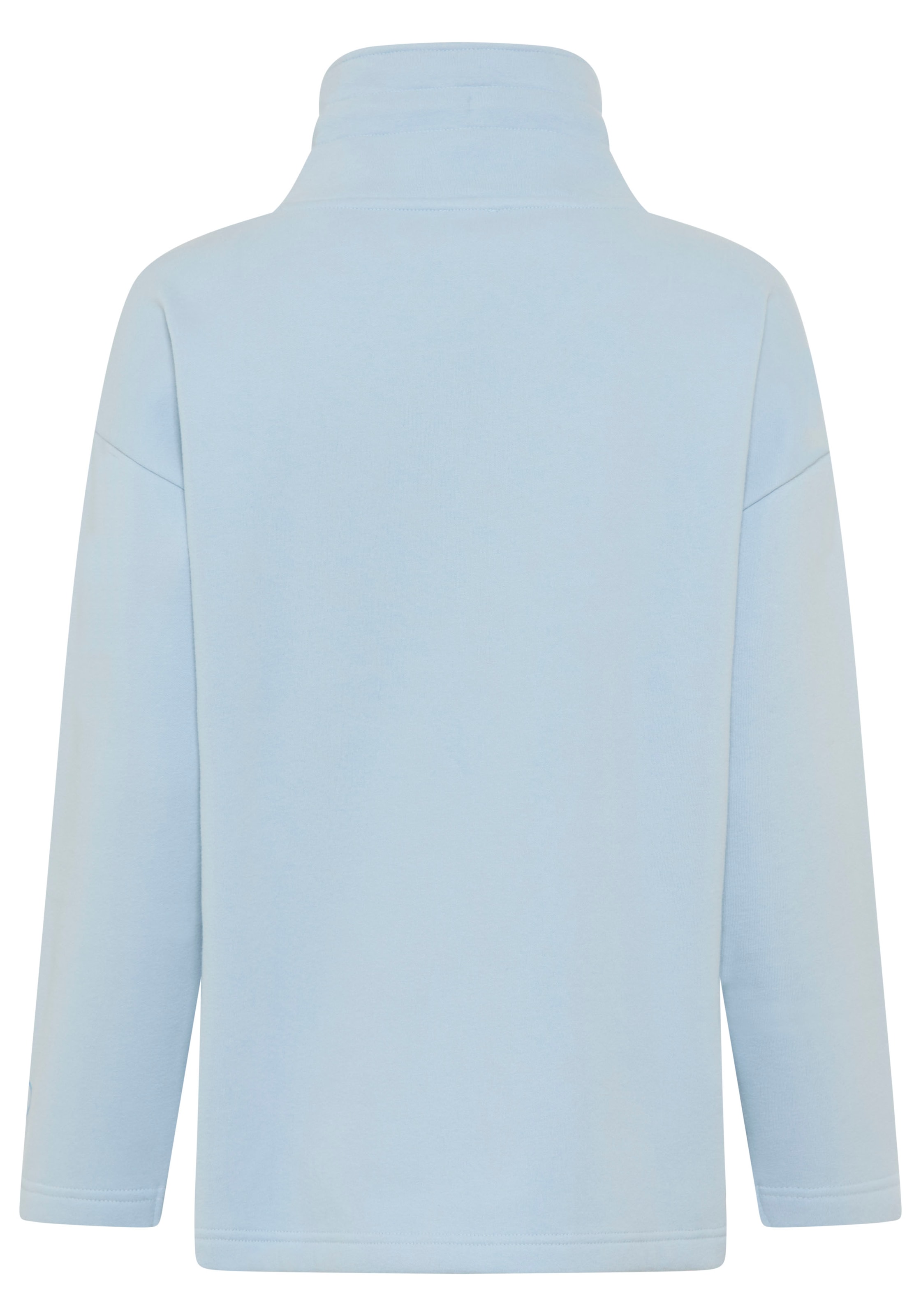 Laura Scott Longsweatshirt , casual Stil, hoher Stehkragen mit Kordelzug, hüftbedeckende Länge
