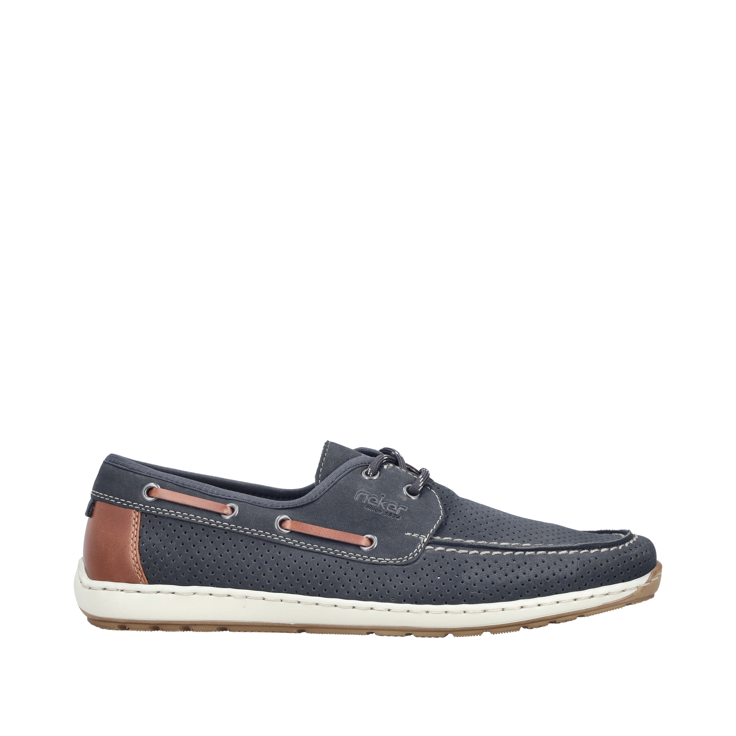 Rieker Bootsschuh  Mokassin, Halbschuh, Frühlingsschuh mit Perforation