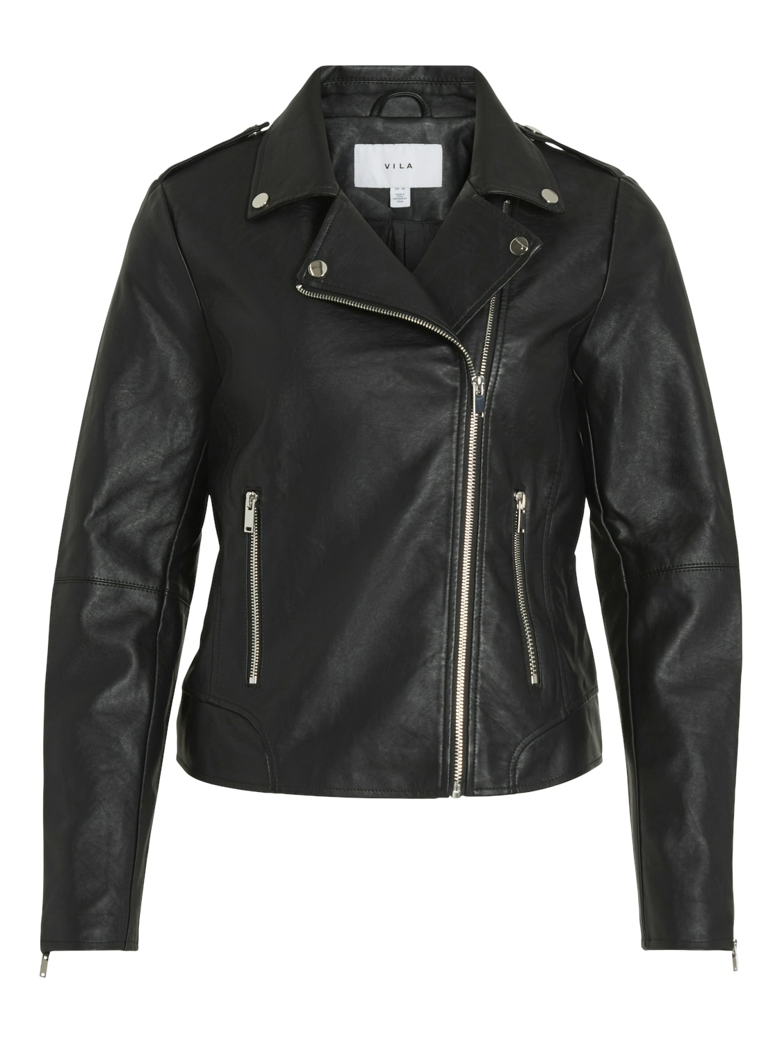 Vila Lederimitatjacke »VICARA COATED JACKET - NOOS«, mit Biker Details