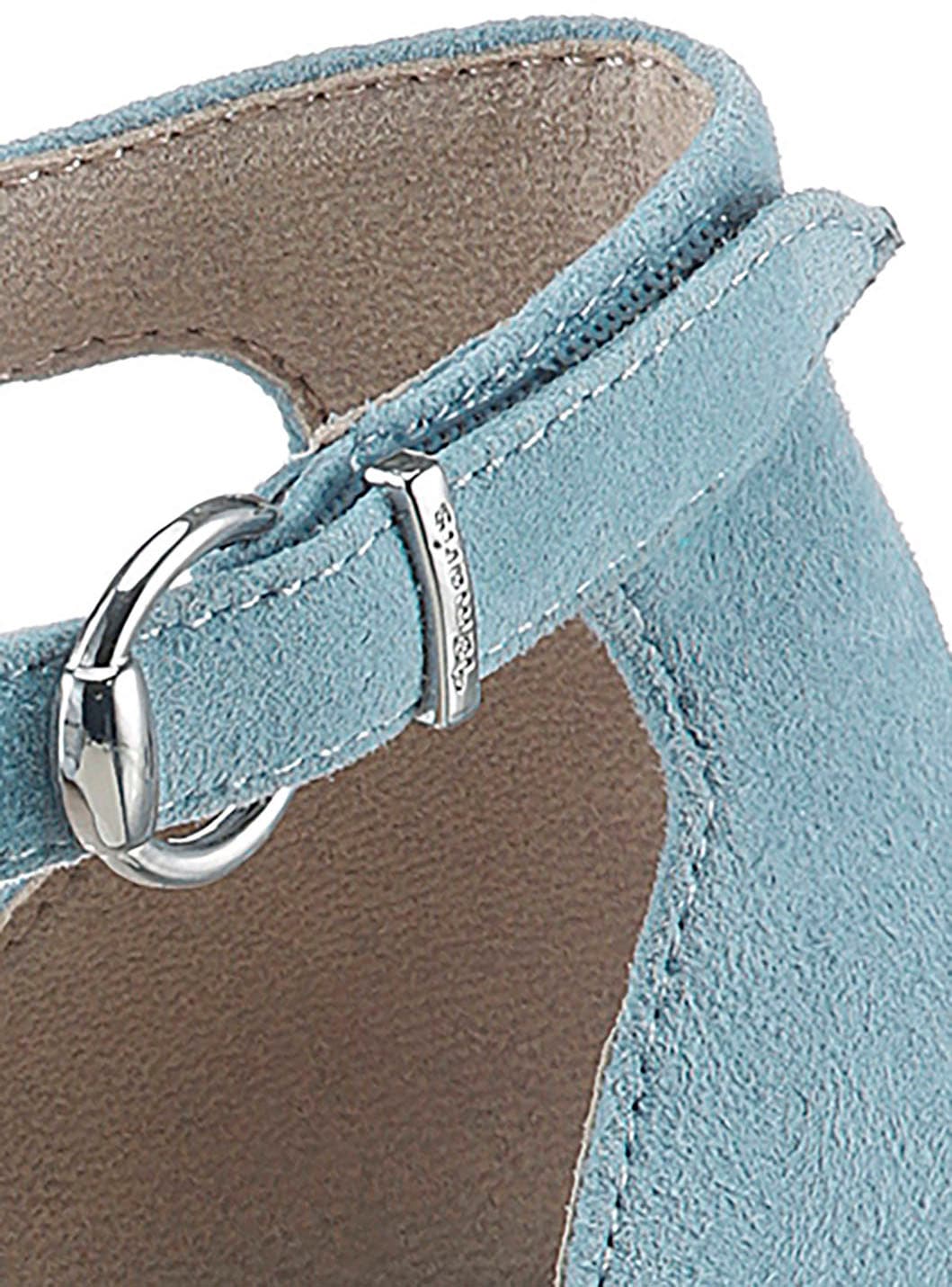 Tamaris Spangenpumps, Blockabsatz, gelenkoffener Abendschuh mit Fesselriemchen