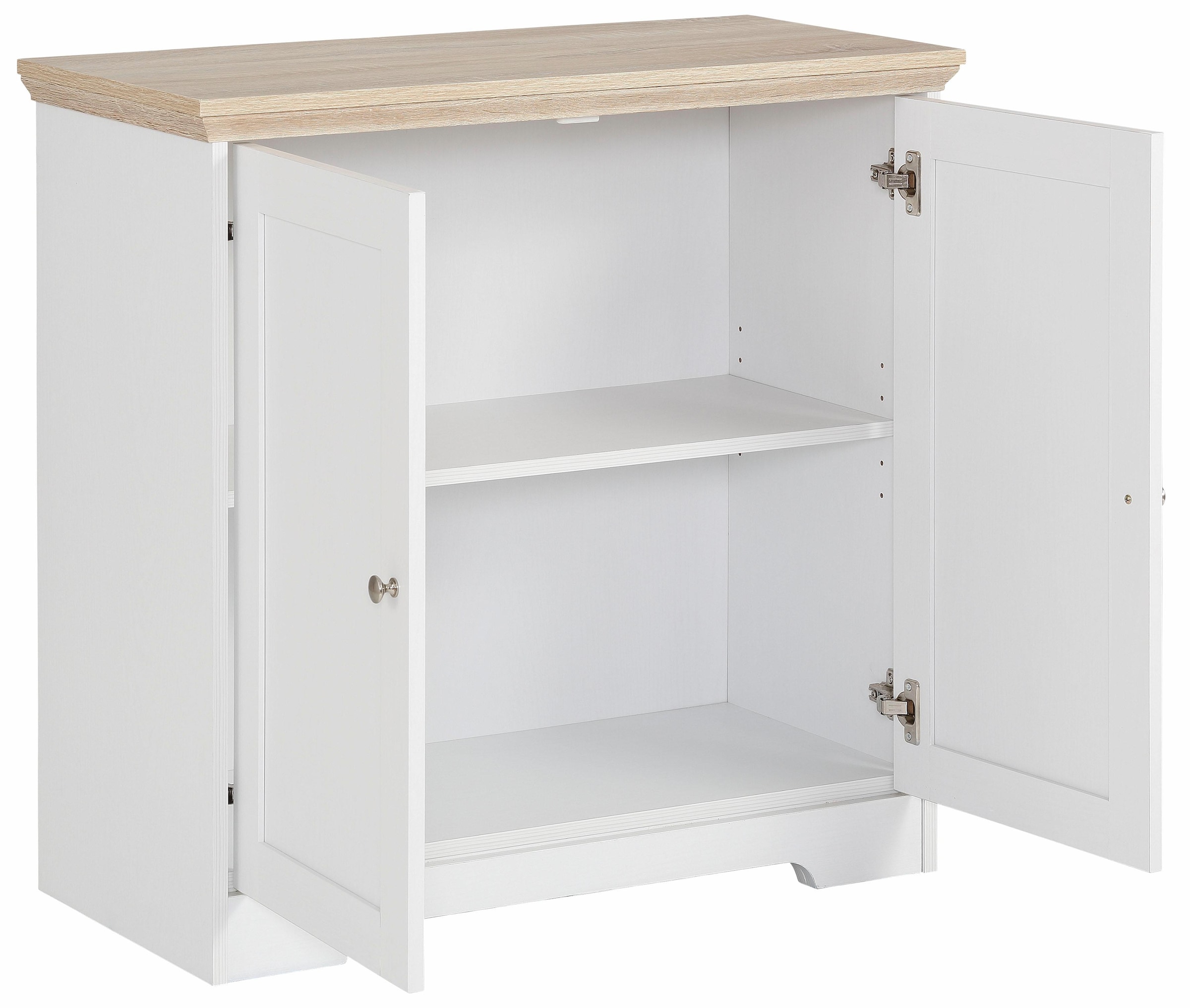 OTTO home Sideboard »Nanna« Kommode mit einer Folien Oberfläche in Eiche-Optik, Breite 80 cm