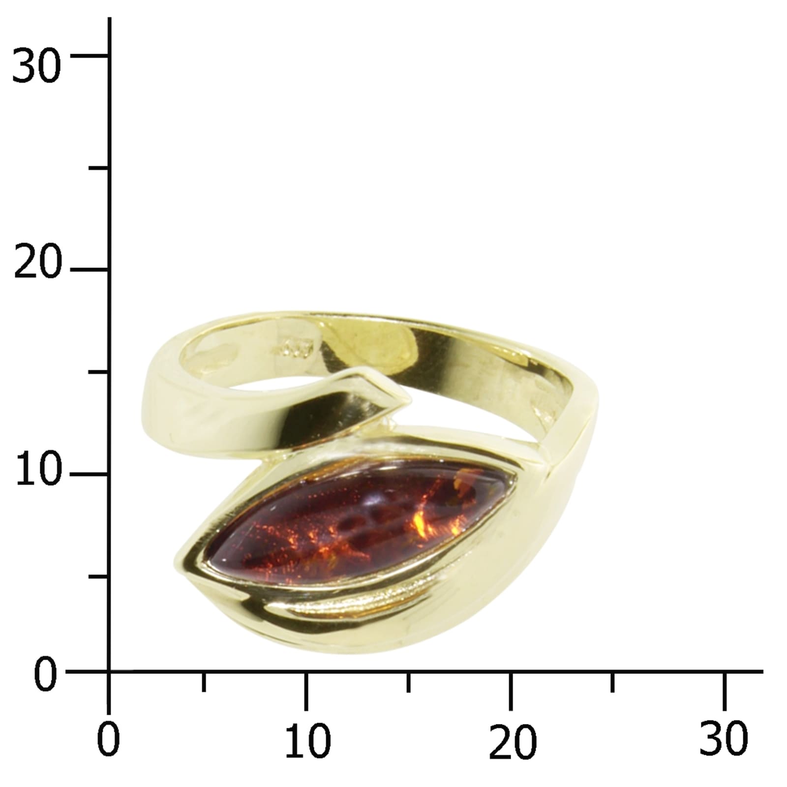 OSTSEE-SCHMUCK Fingerring »- Morla - Gold 333/000 - Bernstein«