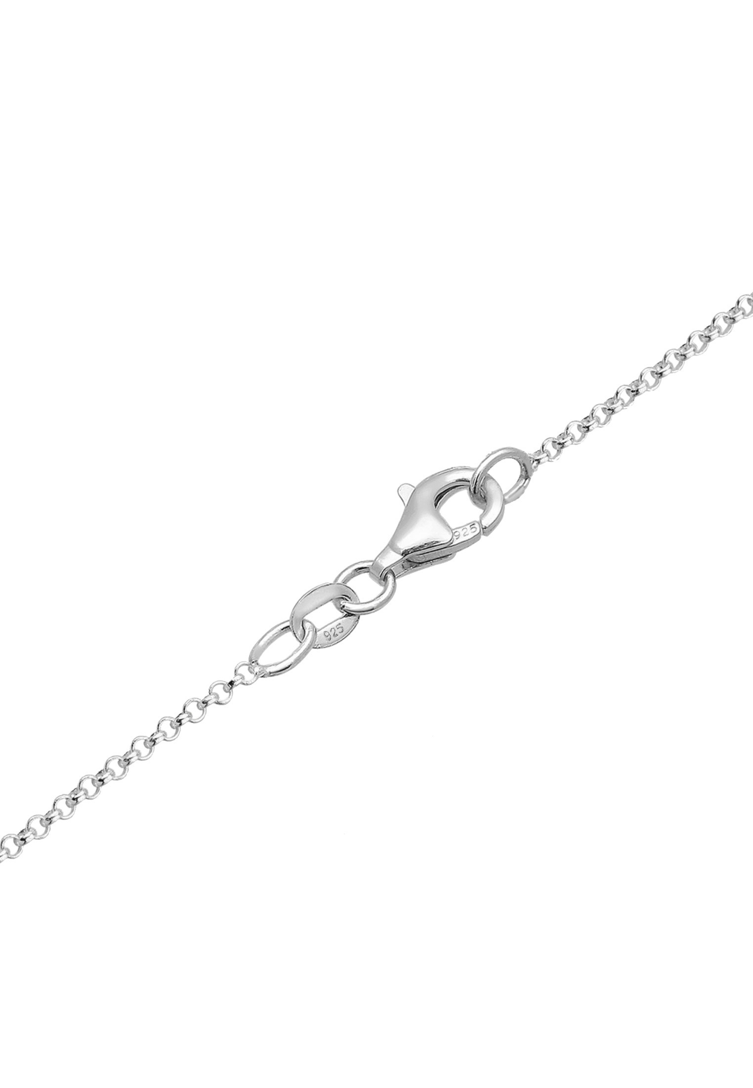 Elli Silberkette »Halskette Glas Kristalle Weiß 925 Sterling Silber«