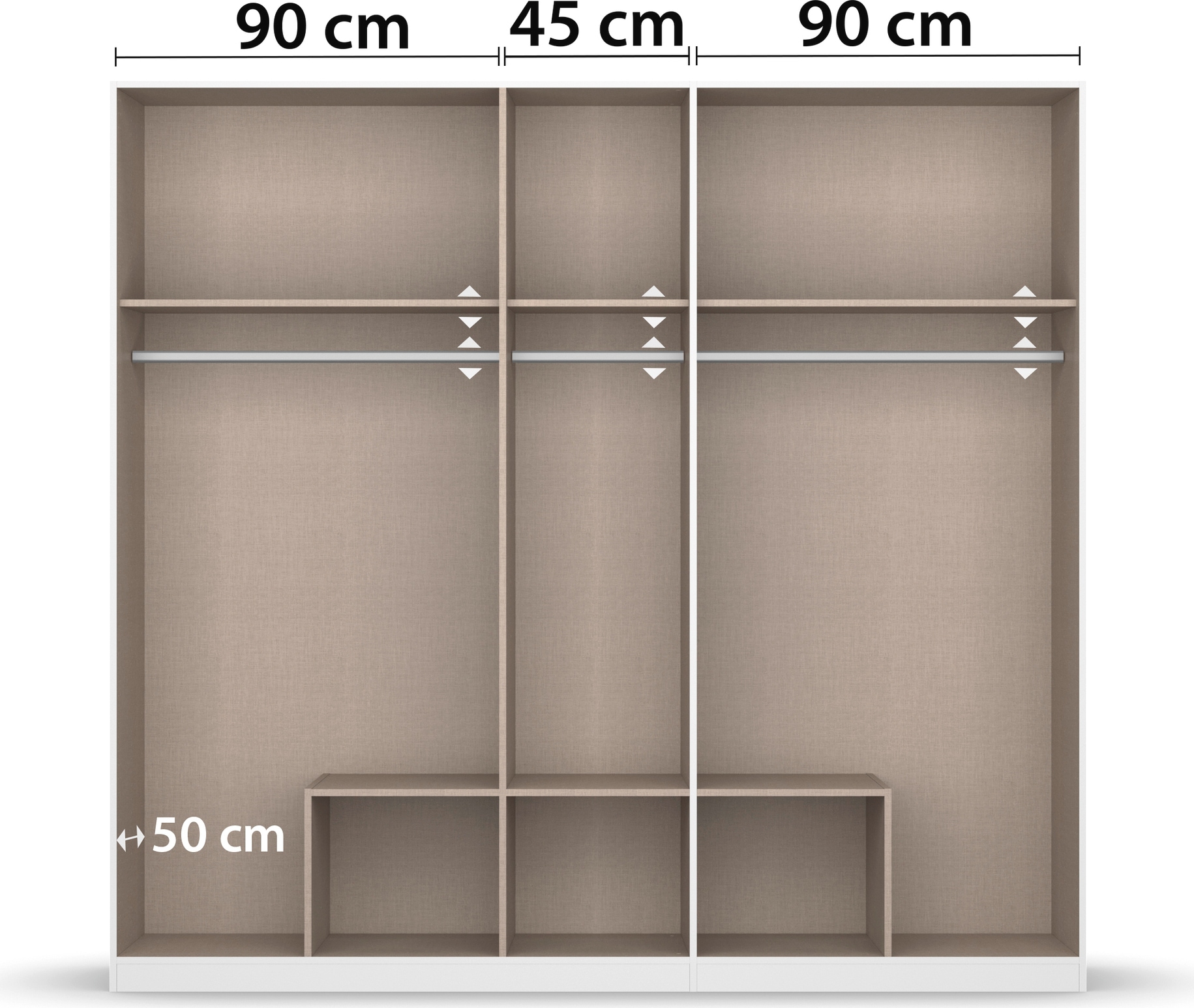 rauch Drehtürenschrank »Kleiderschrank Schrank Garderobe Wäscheschrank GAMMA in 3 Breiten«, mit 6 Schubladen, in schlichtem Design TOPSELLER MADE IN GERMANY