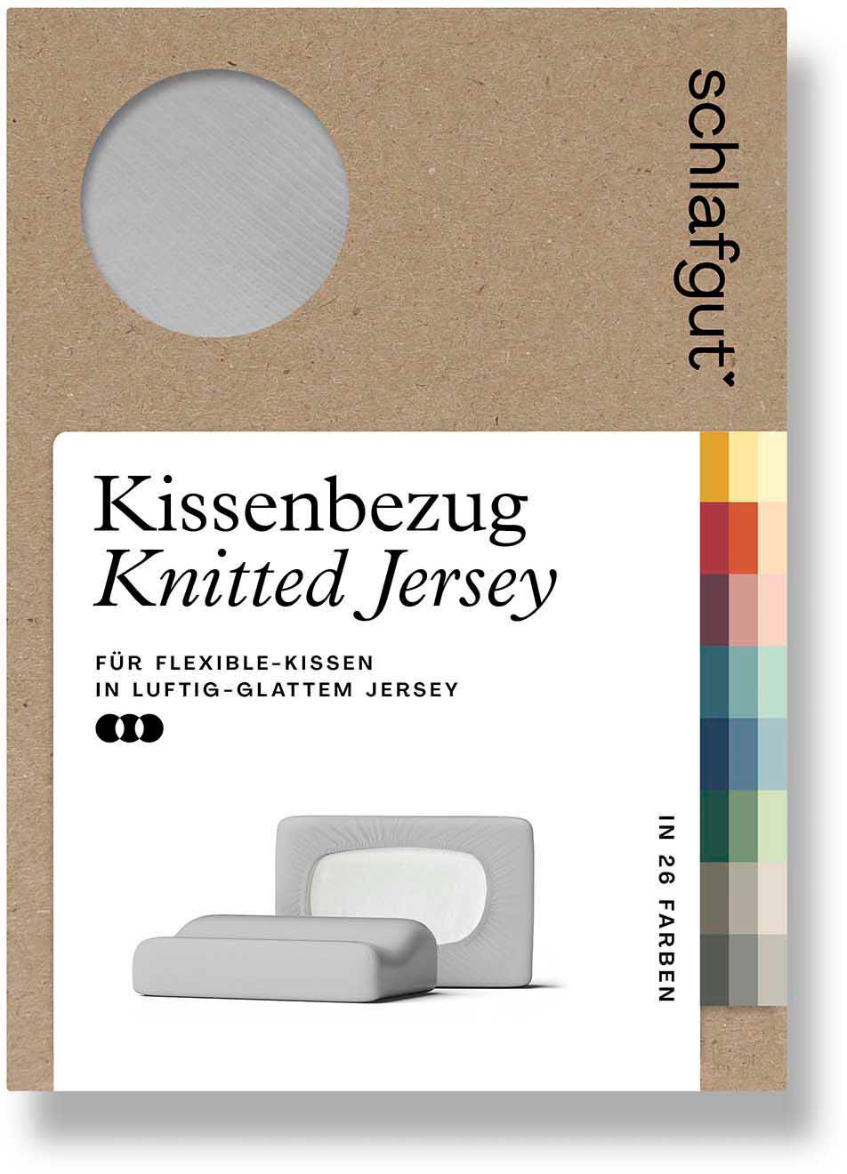 Schlafgut Kissenbezug »Pure flexibler Kissenbezug für Nackenstützkissen«, (1 St.), Bio-Baumwolle mit Elasthan, mit Gummizug, bügelfrei