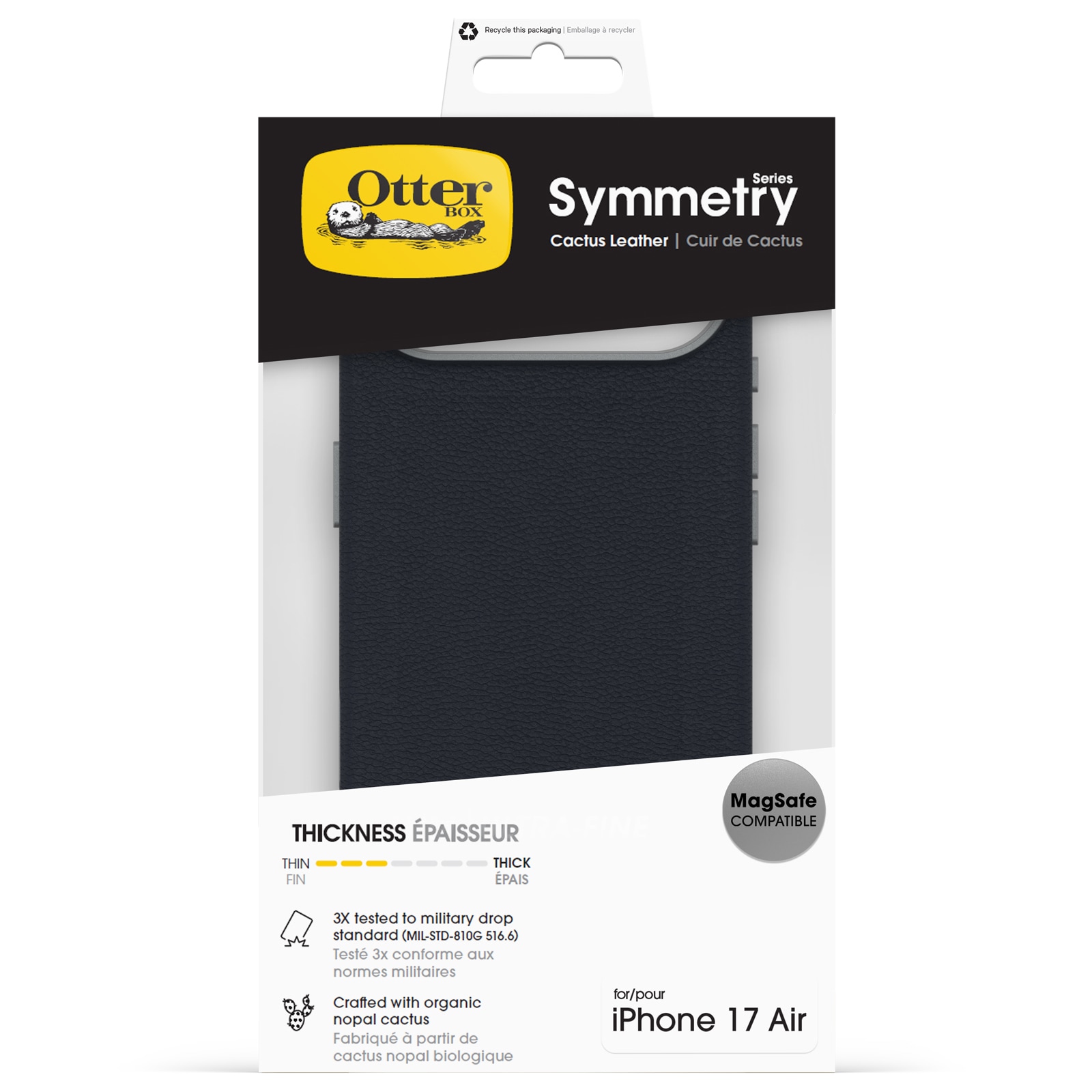 Otterbox Handyhülle »Symmetry Series Cactus Leather Case für Apple iPhone Air« Apple iPhone Air Backcover, Schutzhülle, Handyschutzhülle, Case, Schutzcase, stoßfest