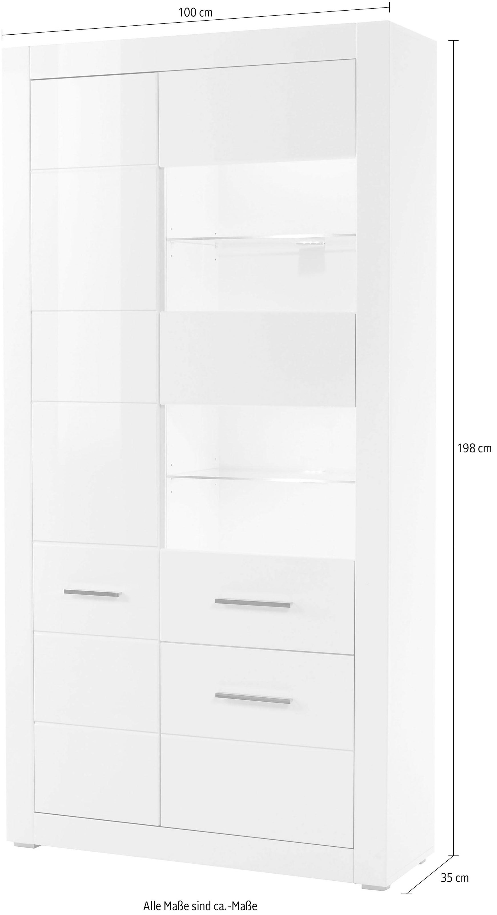 INOSIGN Vitrine »BIANCO«, Höhe 198 cm auf Raten kaufen