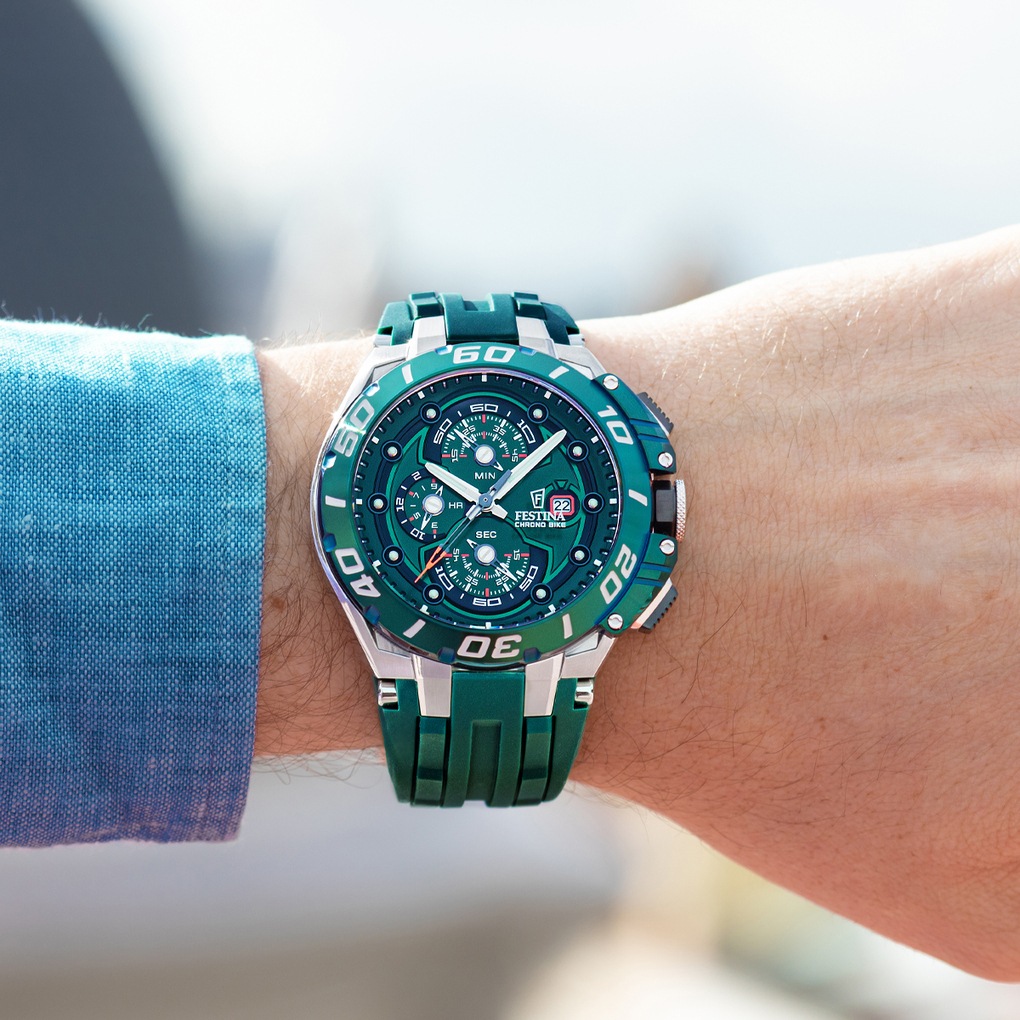 Festina Chronograph »Chrono Bike« Quarzuhr, Armbanduhr, Herrenuhr, analog, Tag, Stoppfunktion