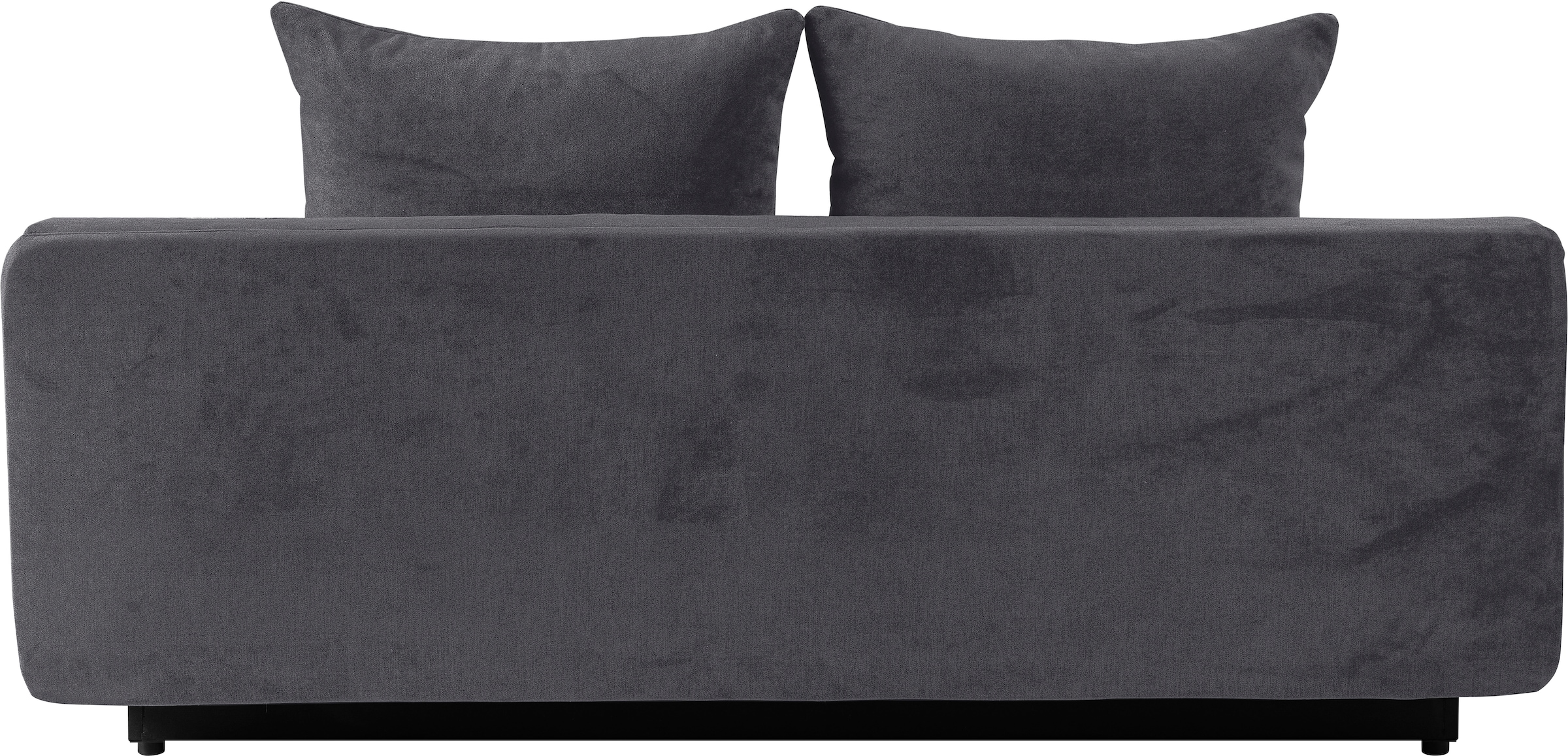 WERK2 Schlafsofa »Biggi, komfortabel & elegant, Schlaffunktion, Bettkasten, Breite 260cm«, inkl. losen Kissen, Struktur weich, dunkelgrau