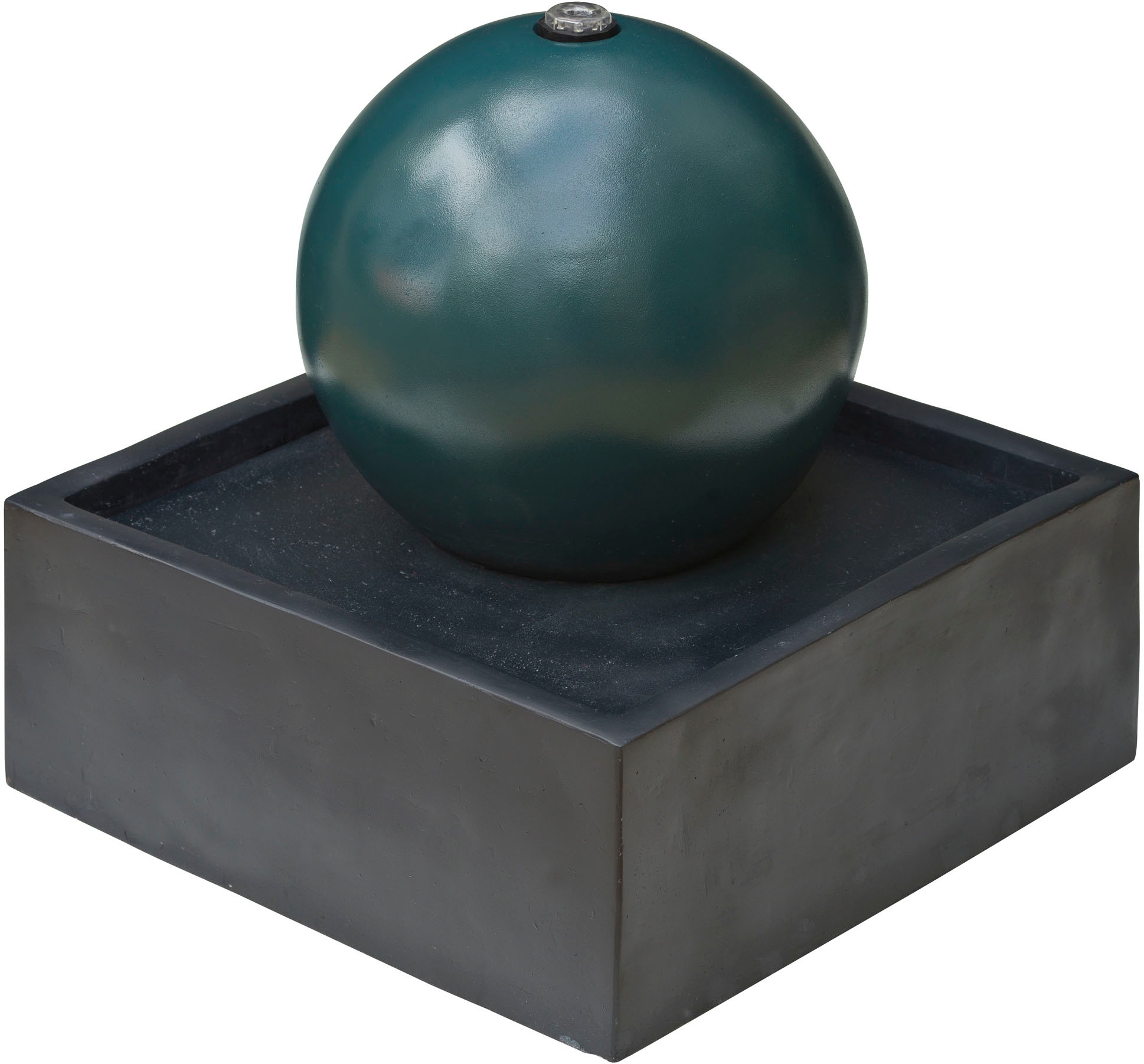 AcquaArte Gartenbrunnen "STENI" Wasserspiel mit LED Kugel ⌀: 33 cm, BxTxH: 50x50x53 cm
