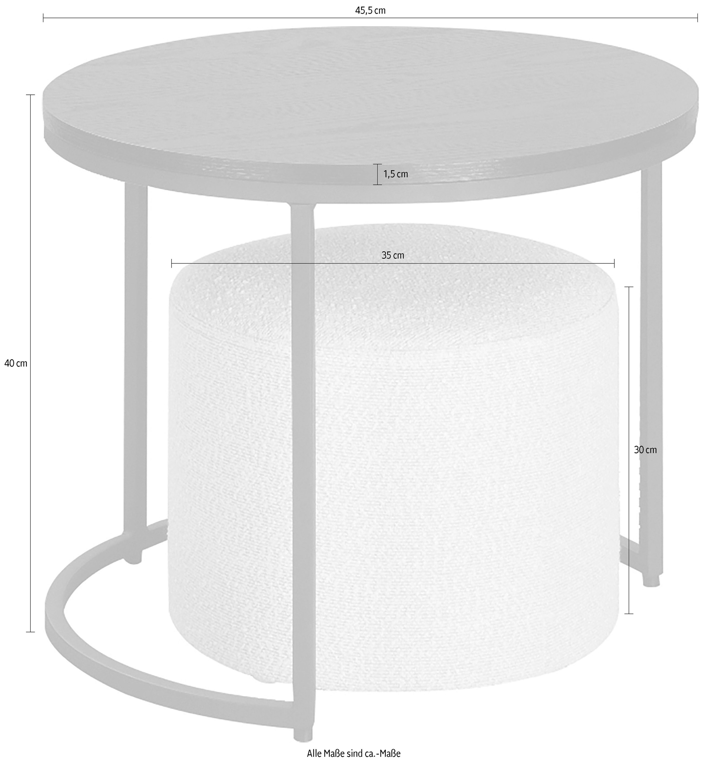 Home affaire Couchtisch »Mayres, TOPSELLER!, OTTOs Choice«, mit integriertem Pouf, Höhe 40 cm