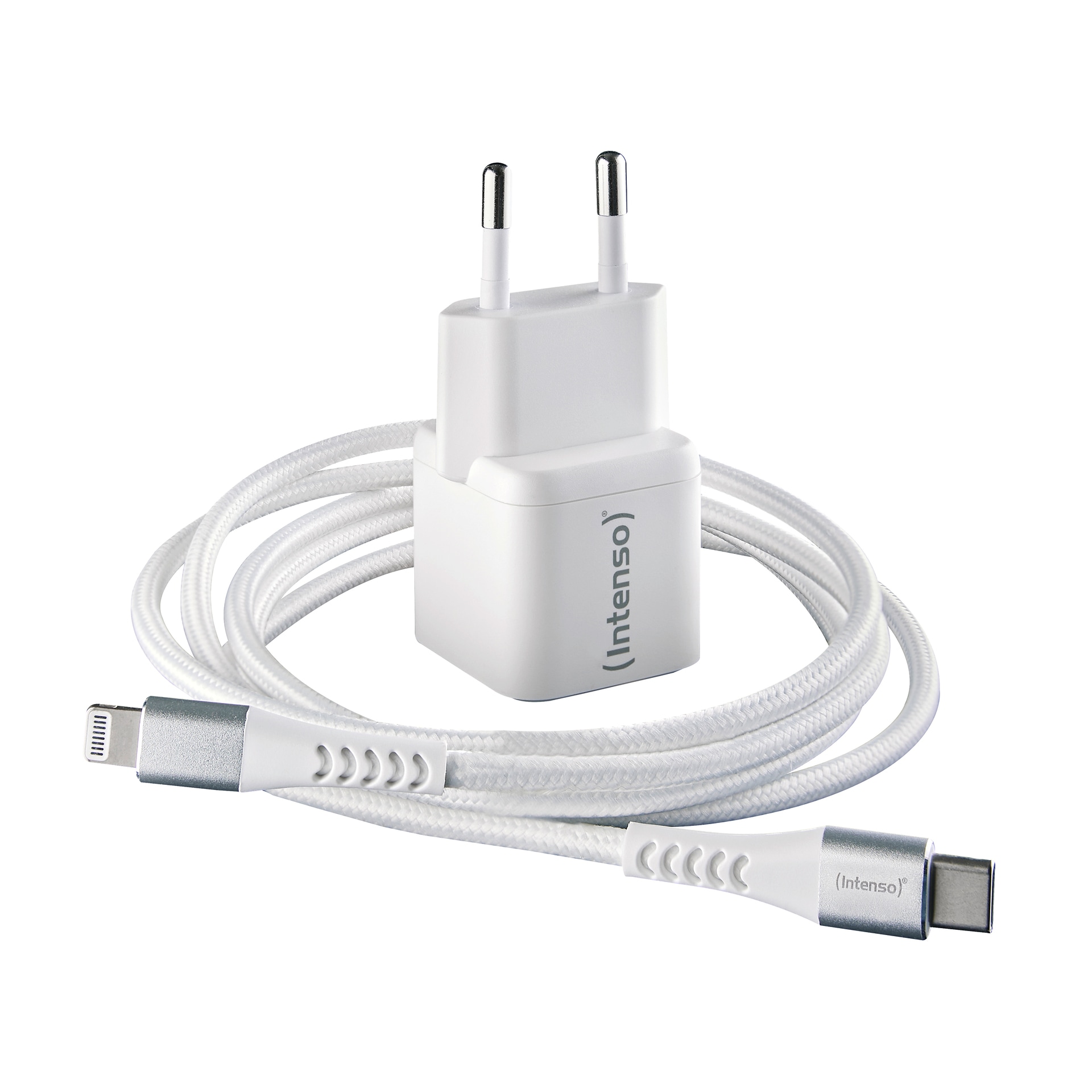 Intenso USB-Ladegerät »GaN Power Adapter Set, 30W USB-C mit USB-C zu Lightning-Kabel«