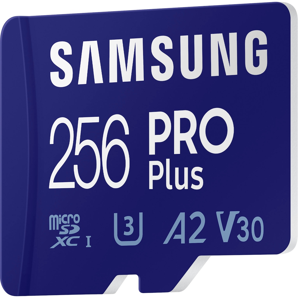 Samsung Speicherkarte »PRO Plus 256GB microSDXC Full HD & 4K UHD inkl. USB-Kartenleser«, (UHS Class 10 160 MB/s Lesegeschwindigkeit)