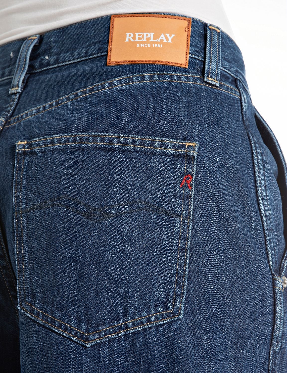 Replay Weite Jeans, in Baumwollqualität