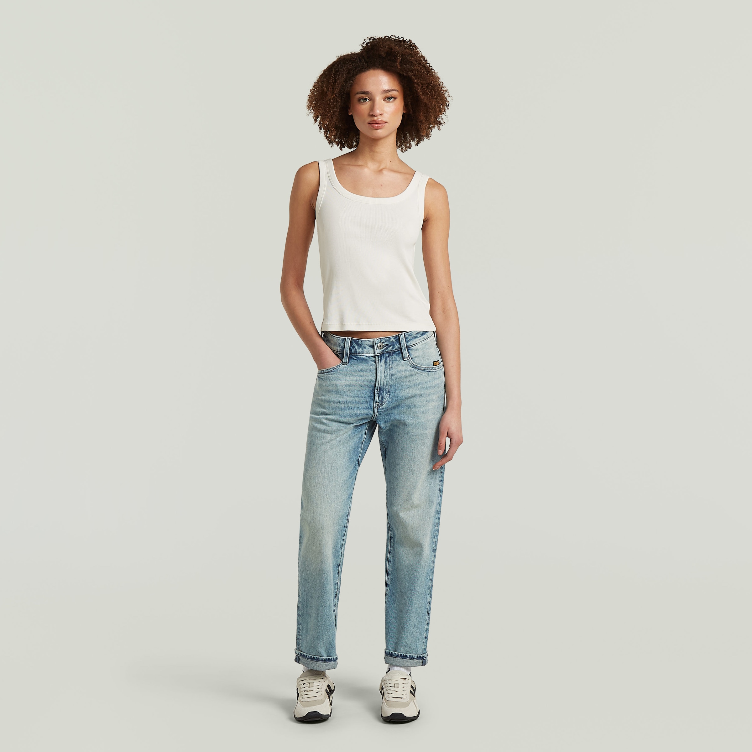 G-STAR Relax-fit-Jeans »Loux Boyfriend Wmn« mit umgeschlagenem Saum, niedrige Bundhöhe
