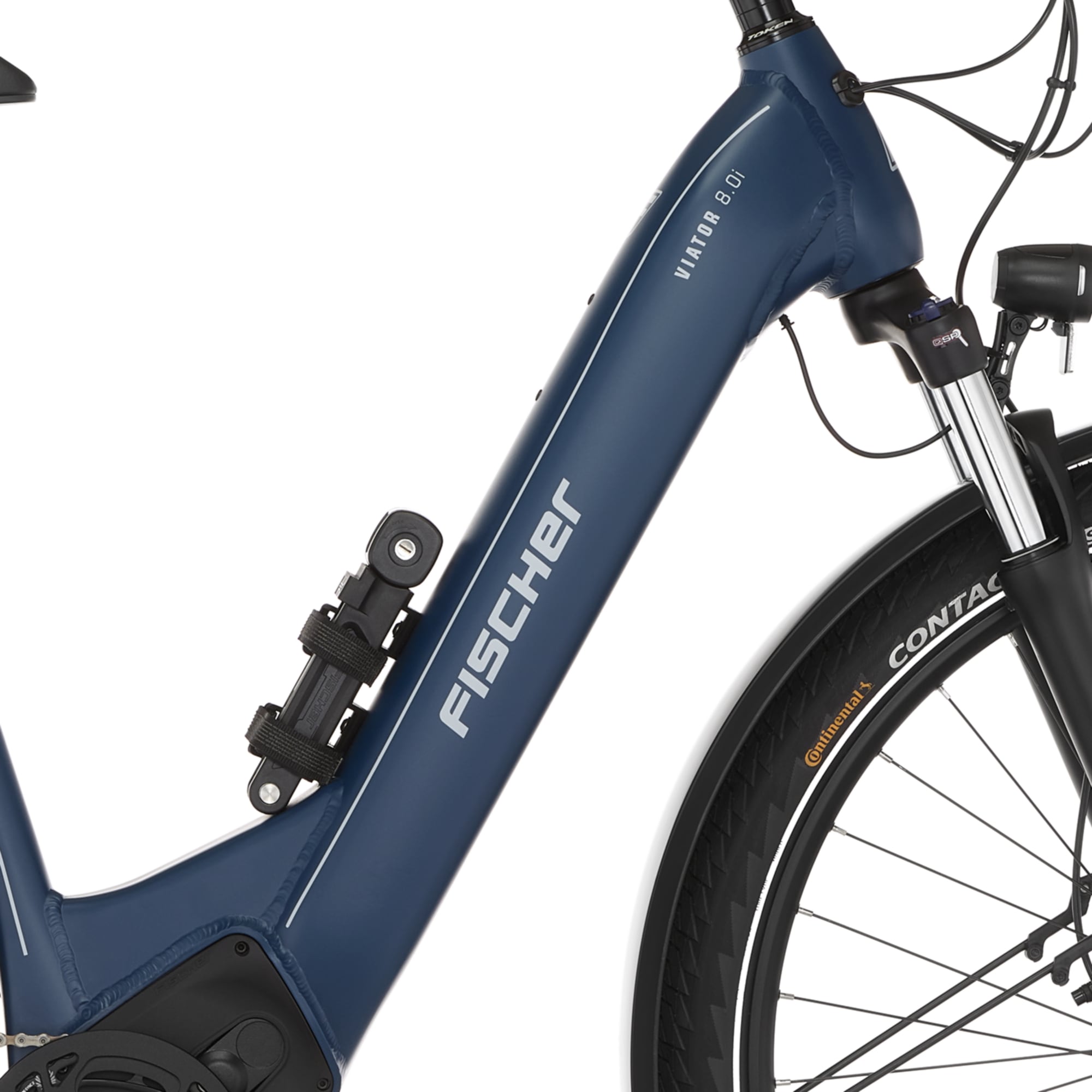 FISCHER Fahrrad E-Bike »VIATOR 8.0i Damen 43«, 12 Gang, SRAM, Eagle SX, Mittelmotor 250 W, (mit Faltschloss), Pedelec, Elektrofahrrad für Damen u. Herren