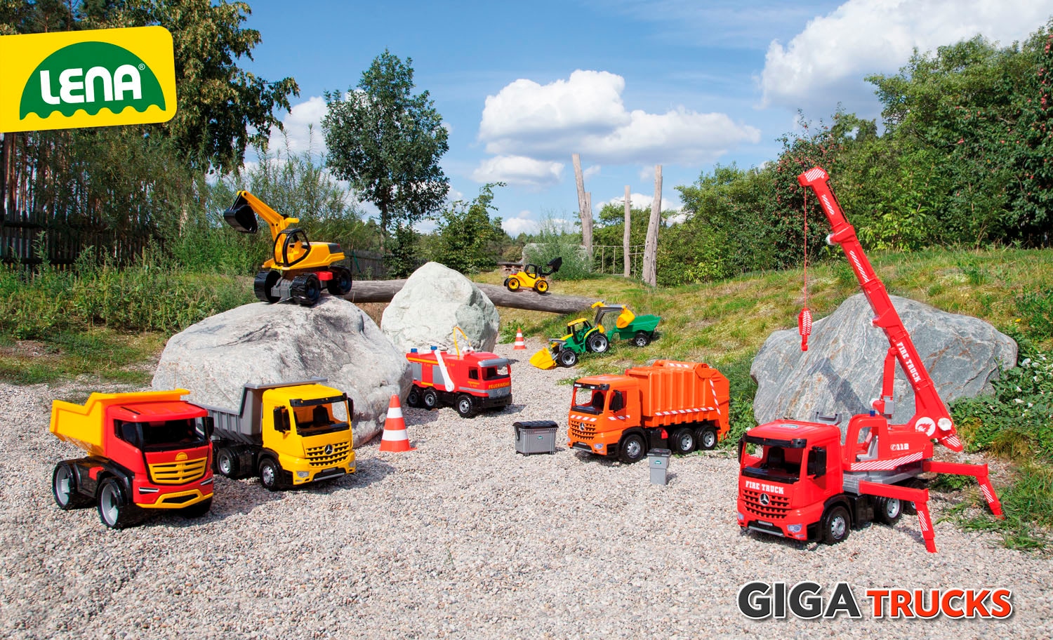 Lena® Spielzeug-Kipper »GIGA TRUCKS Muldenkipper, lose«, Made in Europe