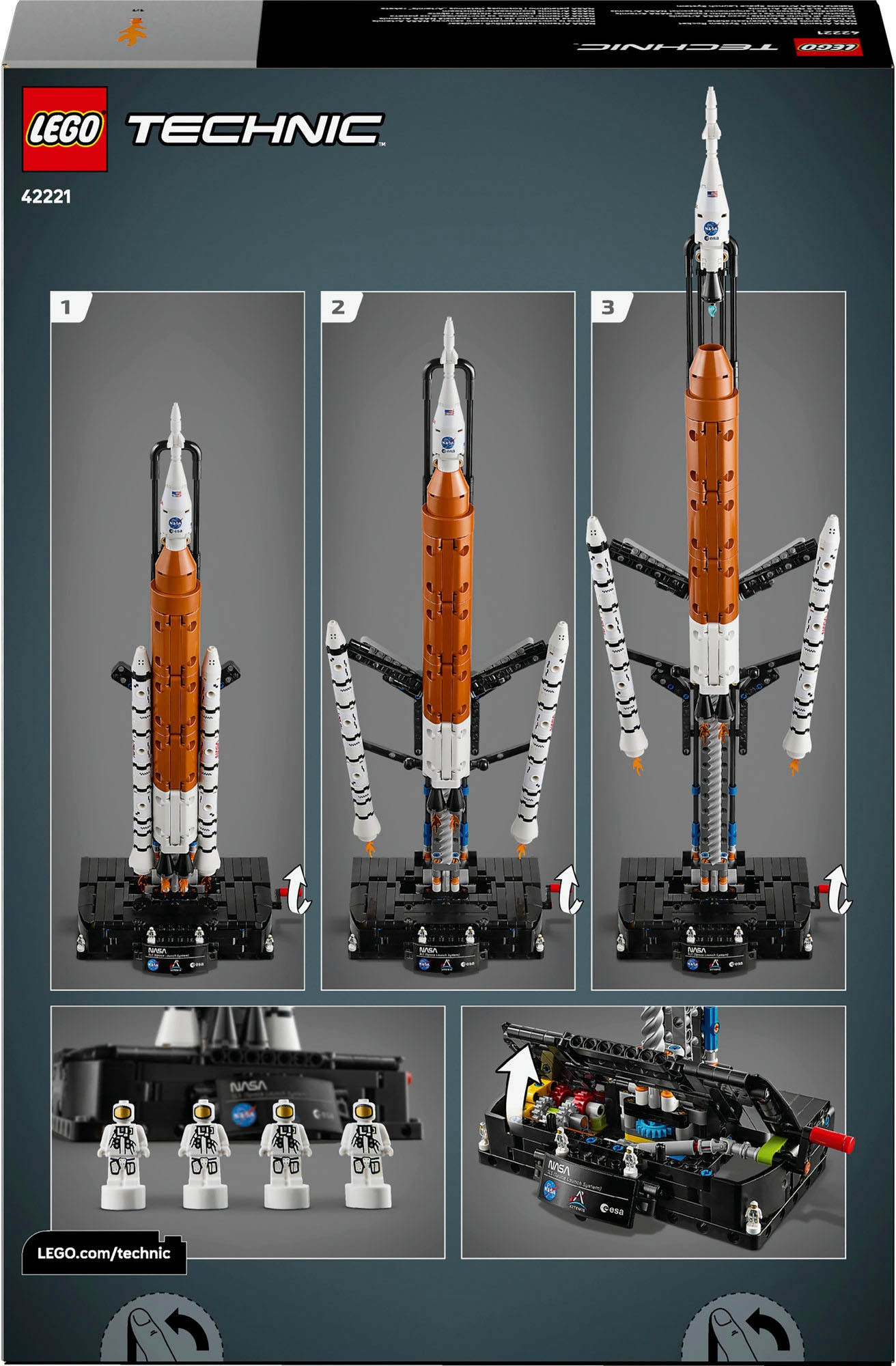 LEGO® Konstruktionsspielsteine »NASA Artemis SLS-Schwerlastrakete (42221), LEGO Technic« Made in Europe
