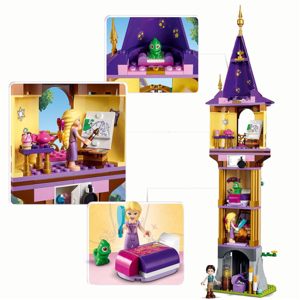 LEGO® Konstruktionsspielsteine »Rapunzels Turm (43187), LEGO® Disney Princess«, (369 St.)