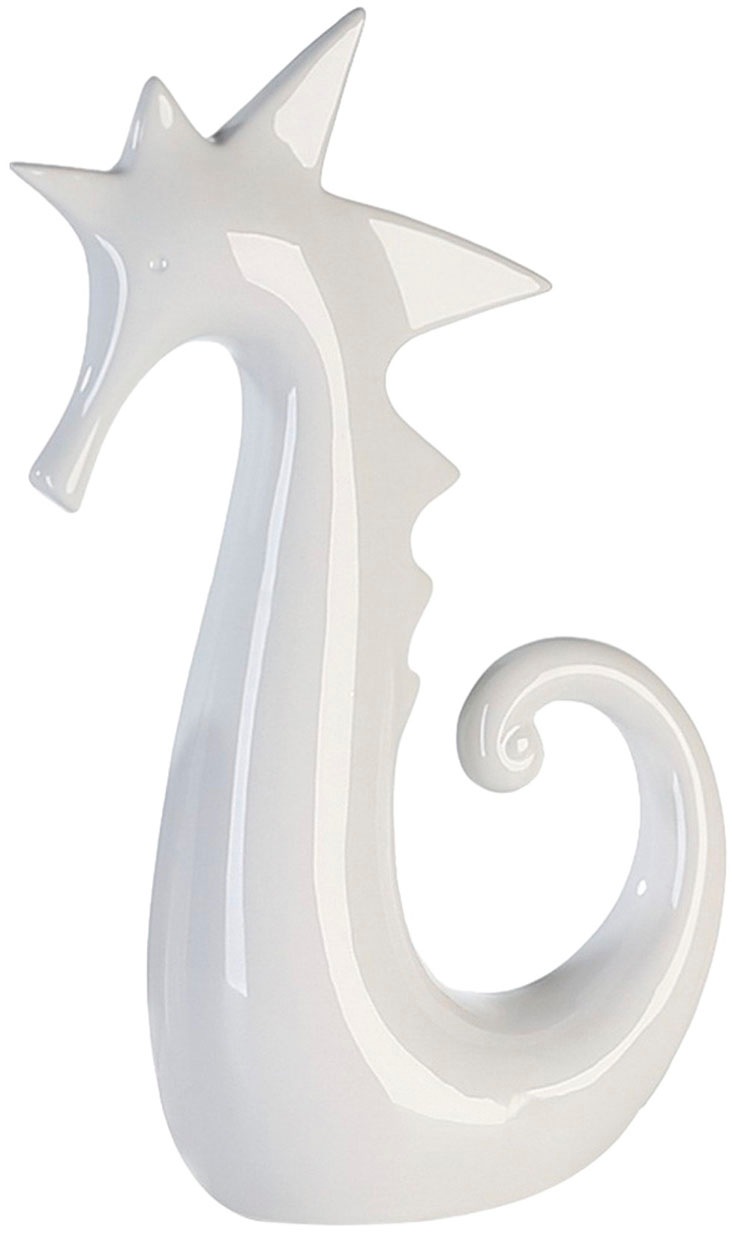 GILDE Tierfigur »Seepferdchen, weiß glänzend«