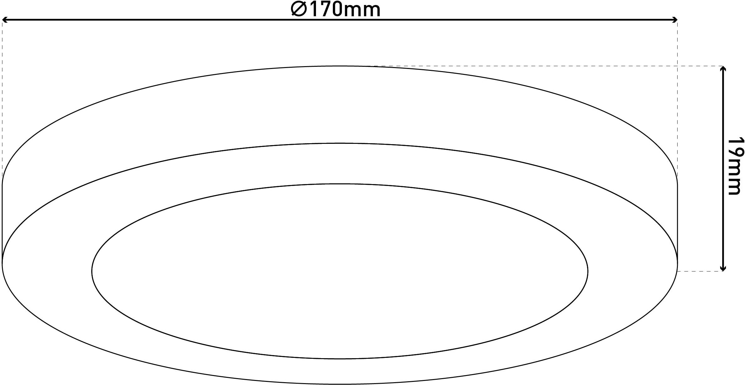 näve LED Deckenleuchte »Bonus« LED-Modul 1 Stk. warmweiß - kaltweiß rund, D: 17cm, weiß, CCT per Gerätschalter, flexible Installation
