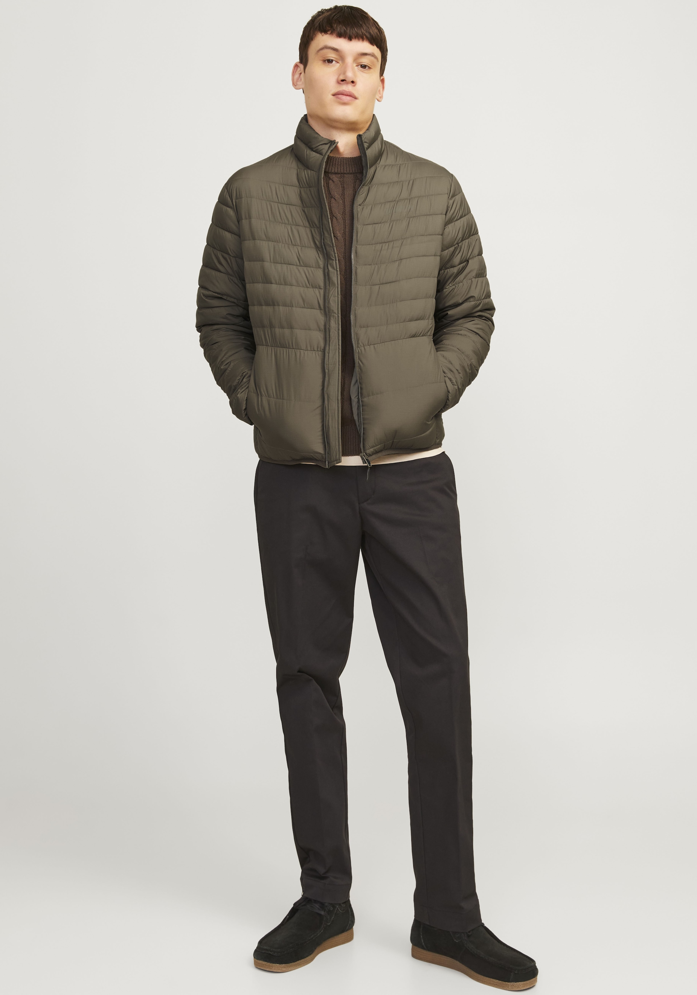 Jack & Jones Steppjacke »JJESTATE PACKABLE PUFFER COLLAR NOOS«, ohne Kapuze