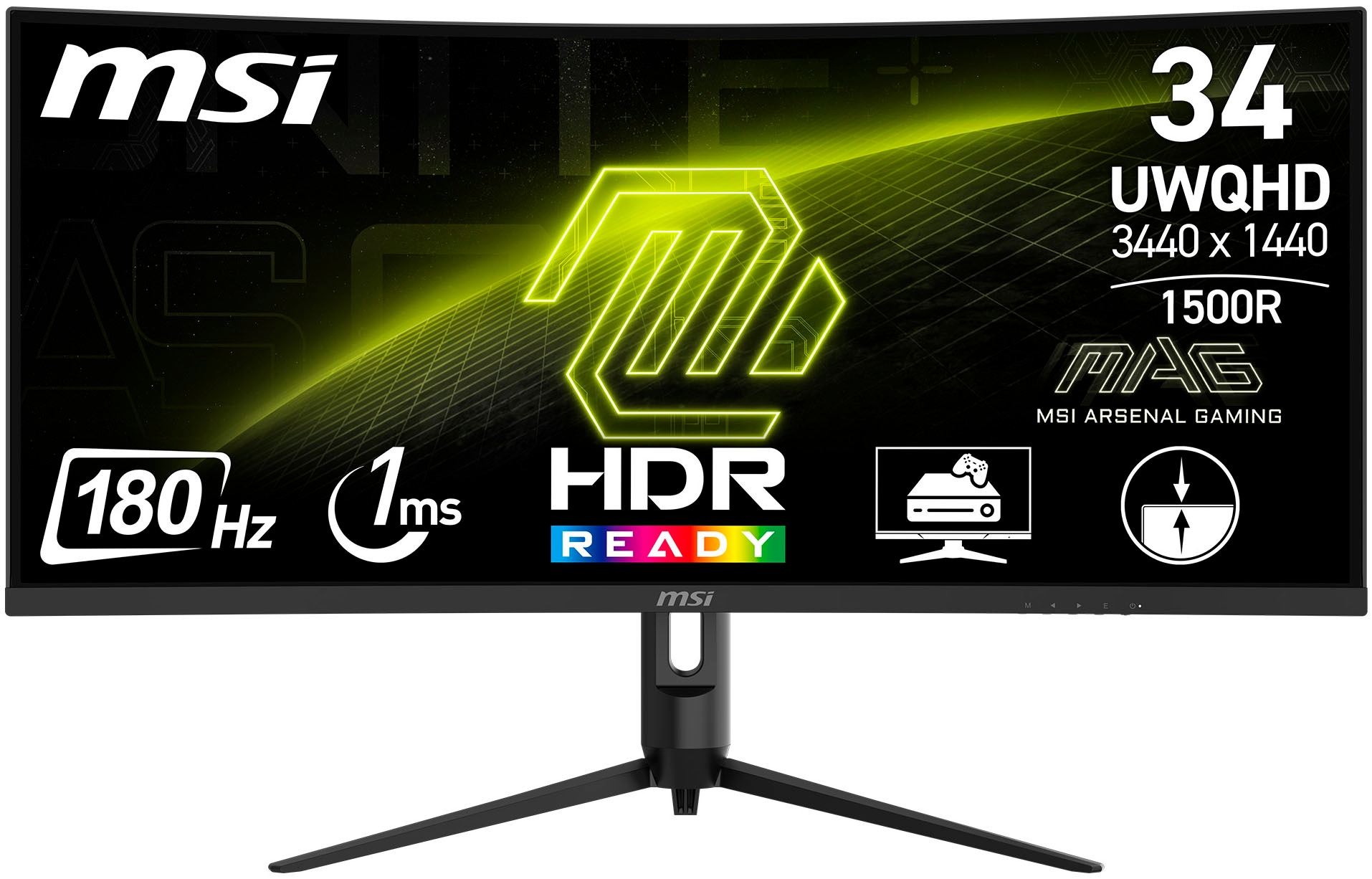 Cougar Gaming-PC-Komplettsystem »MegaDeal FV150 BK 2845 AMD Ryzen 5 9600X 32GB DDR5 1TB SSD RTX 5060Ti« 34 ″ AMD Ryzen 5 GeForce RTX? 5060 Ti 32 GB RAM 1.000 GB SSD Windows 11, DDR5 RAM + MSI MAG 342CQR E2 Curved Monitor 86cm (34")