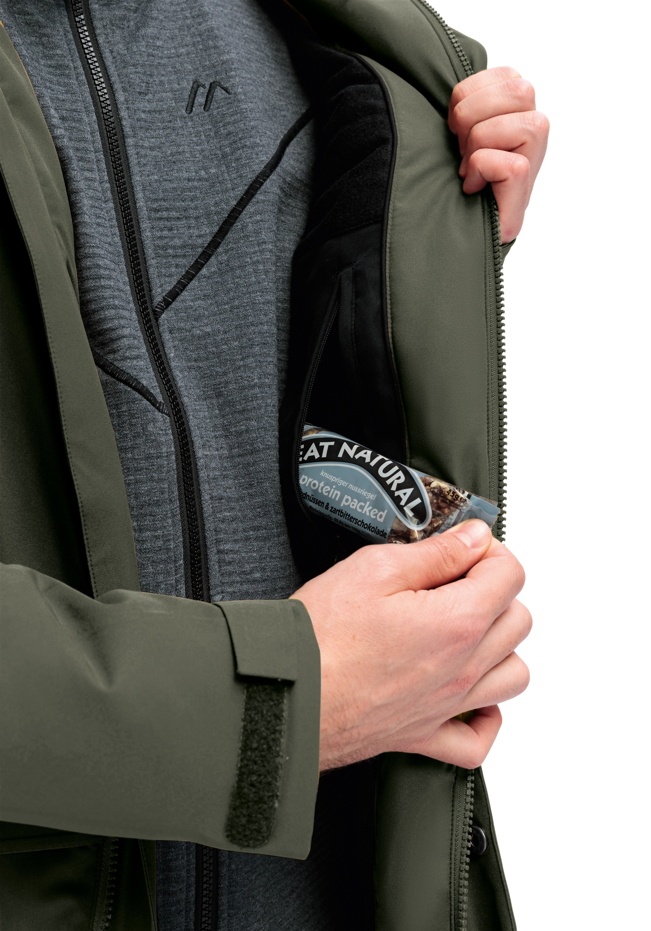 Maier Sports Winterjacke »Peyor long« warme Herren Regenjacke, wattierter Parka, wasserdicht + atmungsaktiv